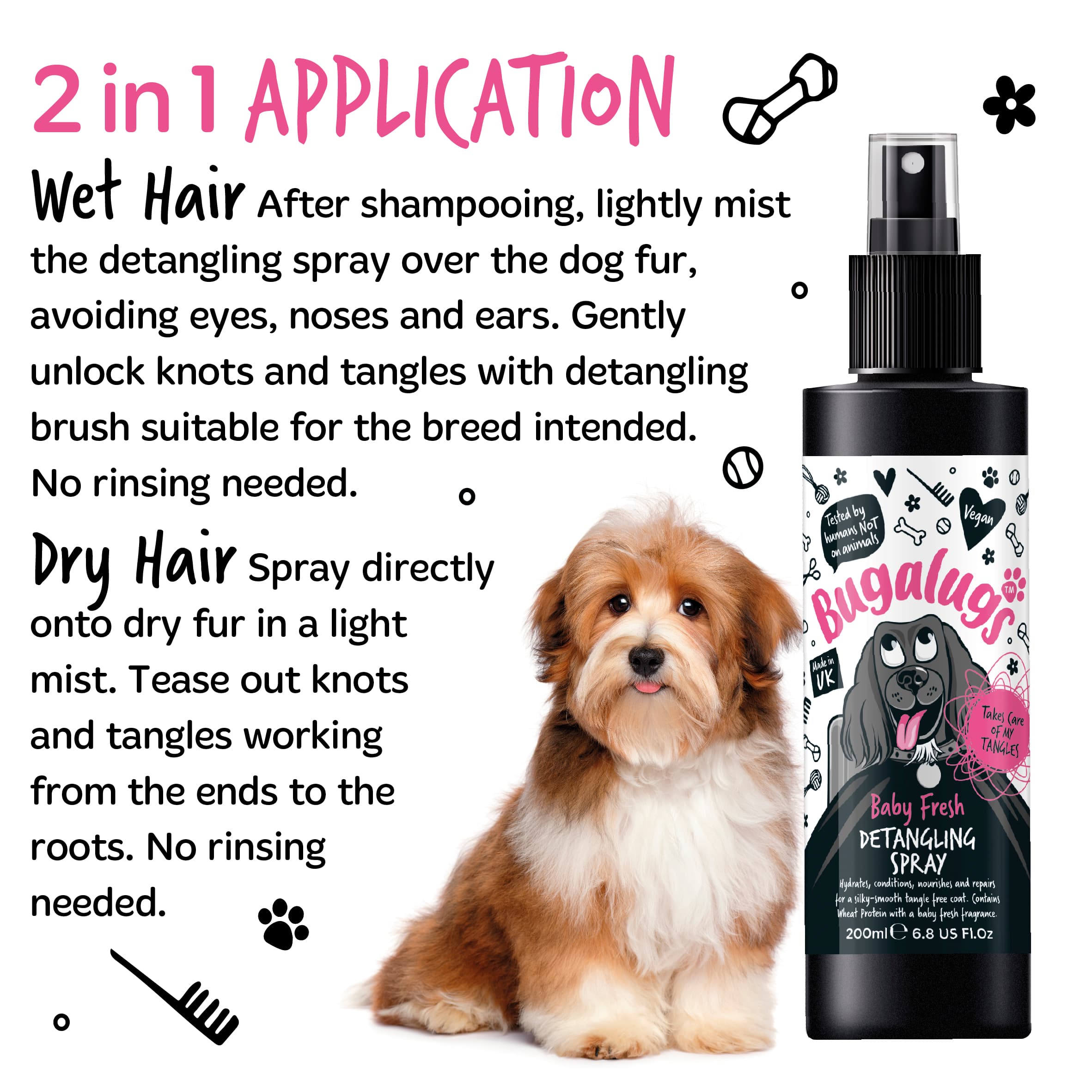 Bugalugs Baby Fresh Detangling Spray 200 ml 2