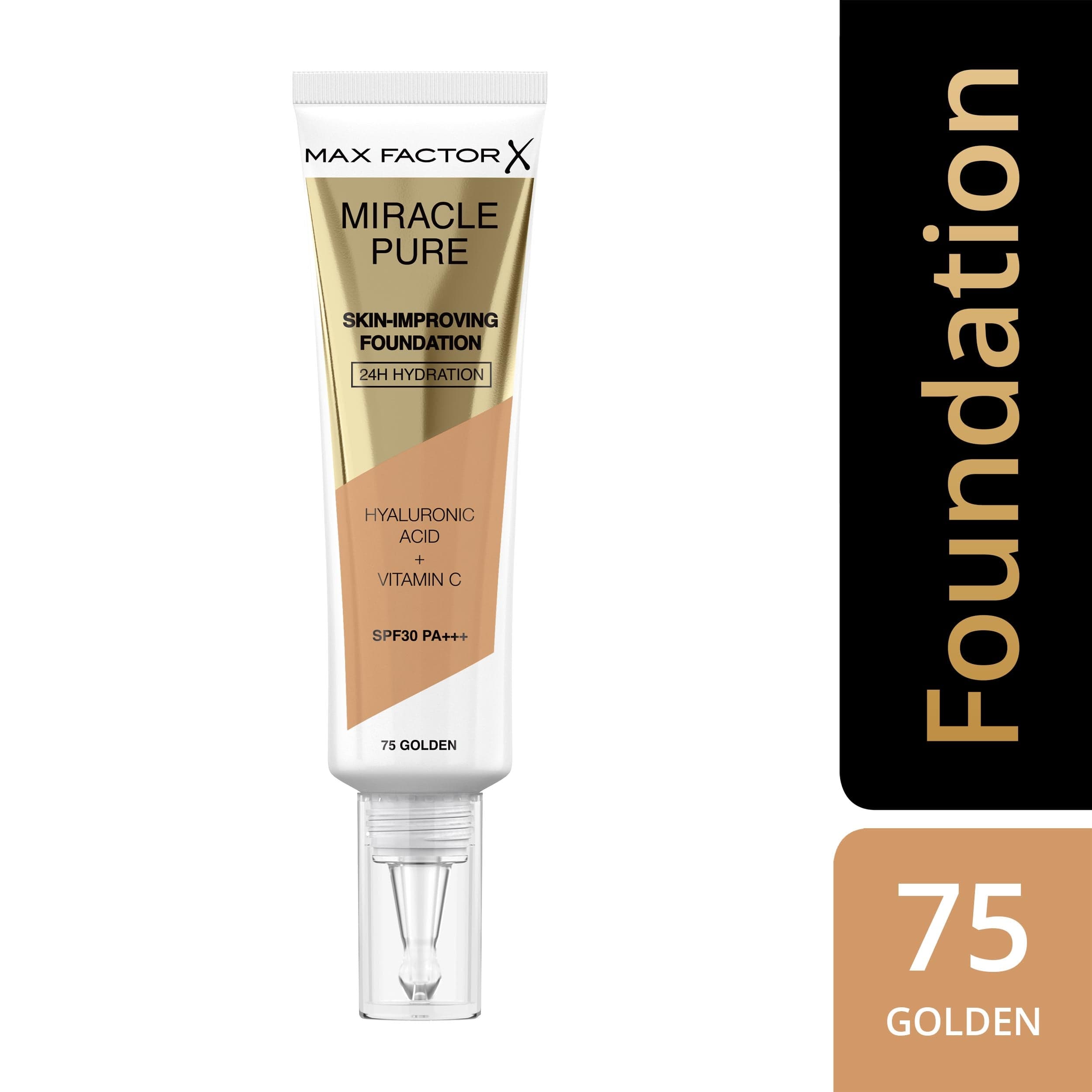 MAX FACTOR Miracle Pure Foundation 75 Golden - produktbild 2