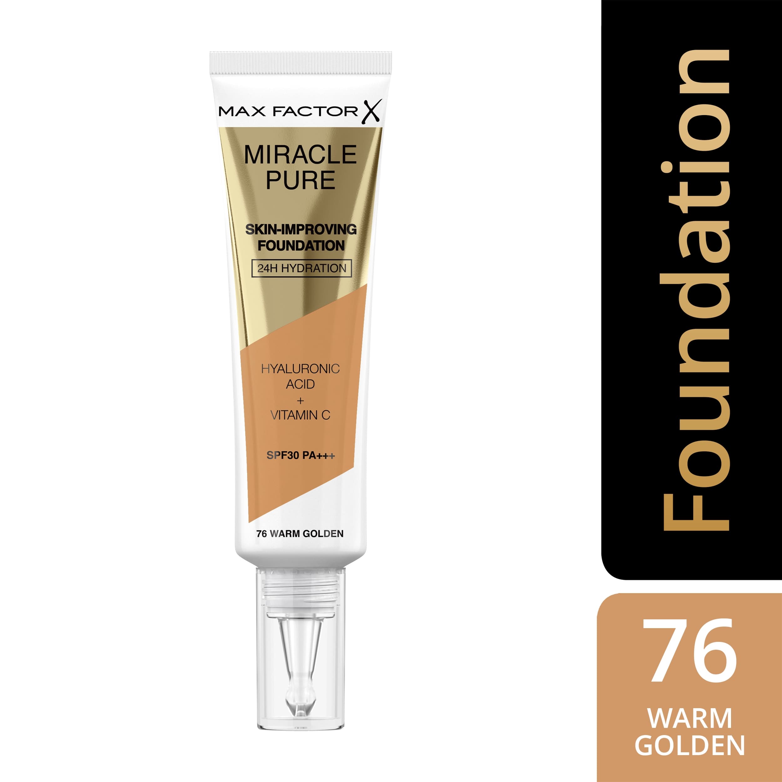 MAX FACTOR Miracle Pure Foundation 76 warm golden 2