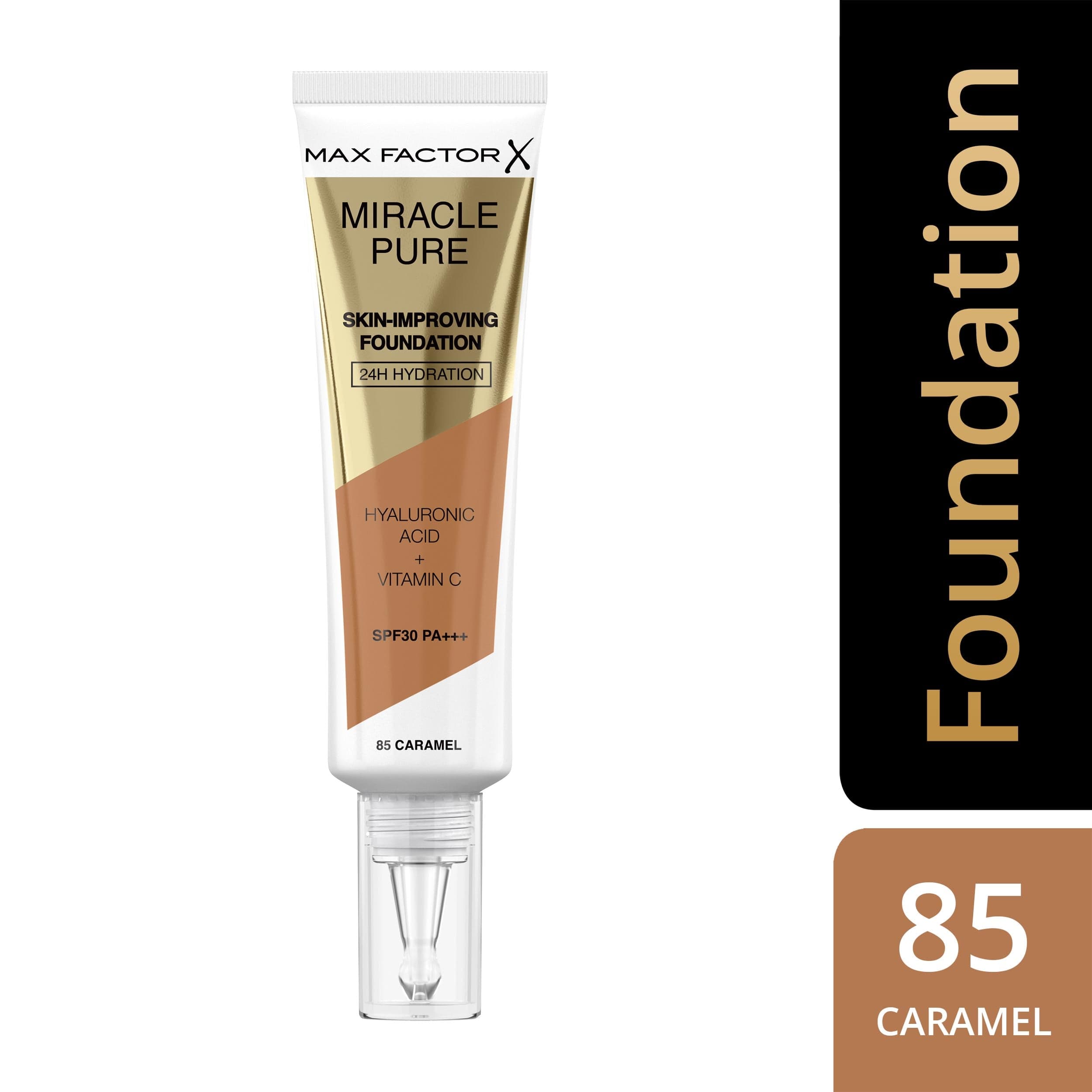 MAX FACTOR Miracle Pure Foundation 85 Caramel - produktbild 2