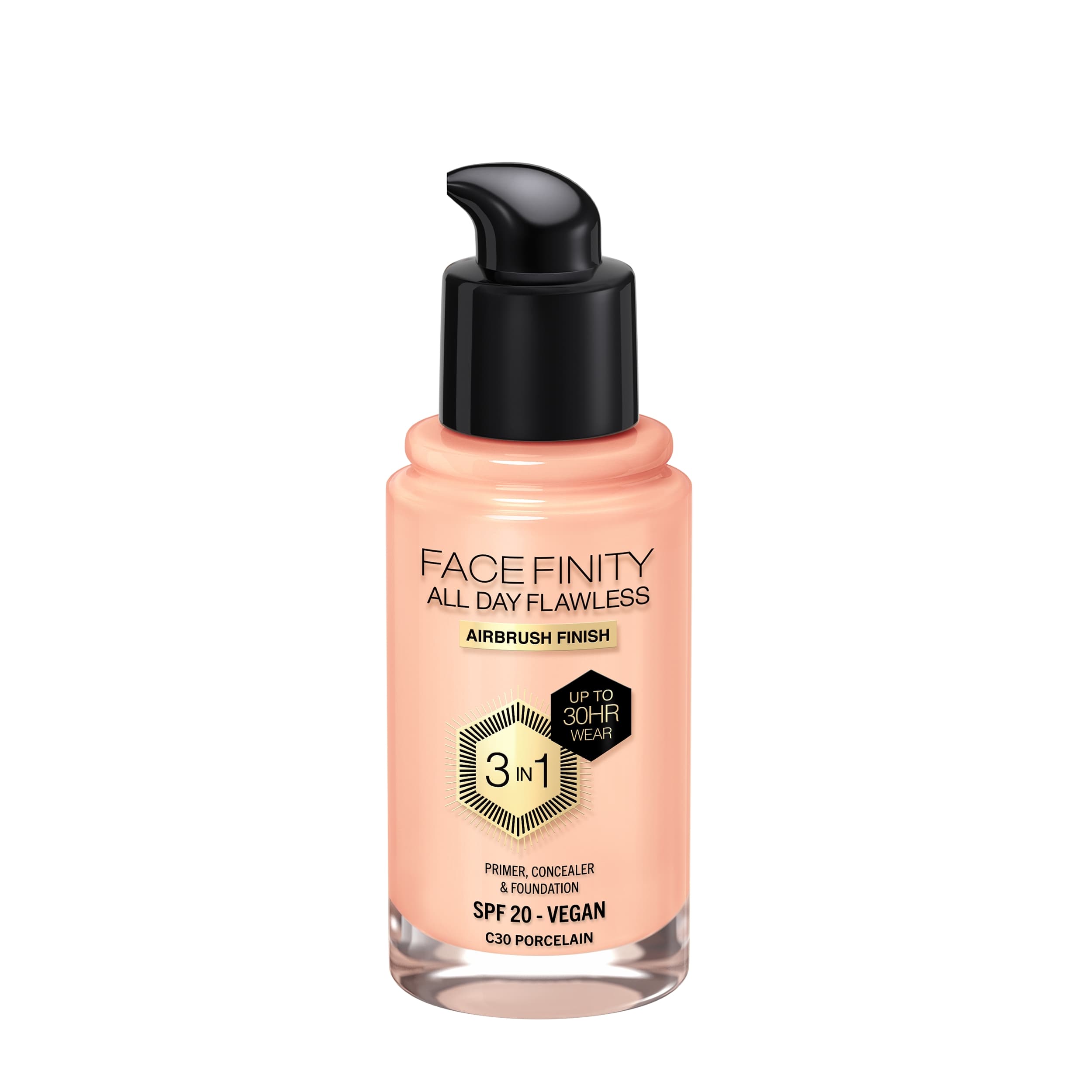 MAX FACTOR All Day Flawles 3in1 Foundation 030 Porcelain - produktbild 4