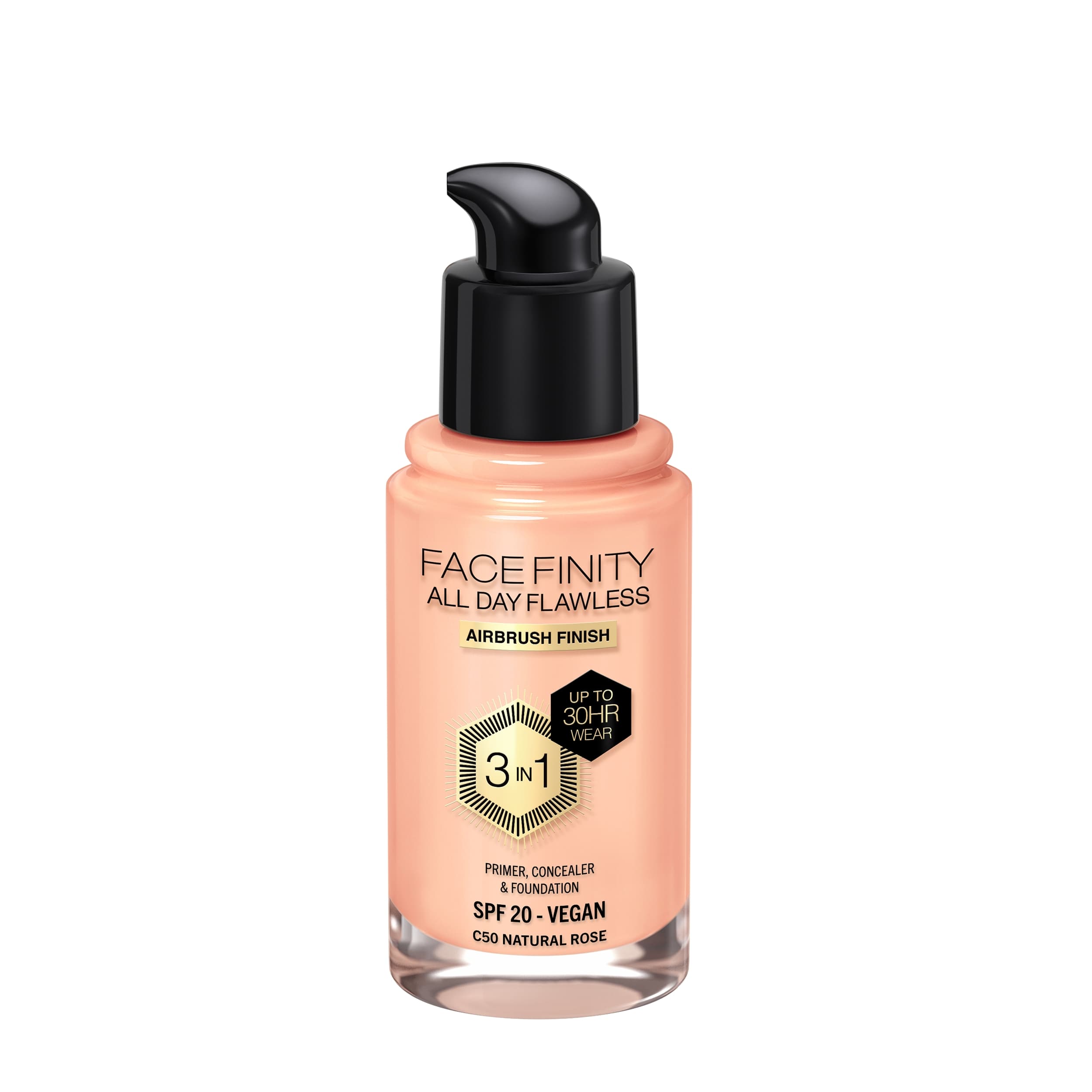 MAX FACTOR All Day Flawles 3in1 Foundation 050 Natural Rose - produktbild 4