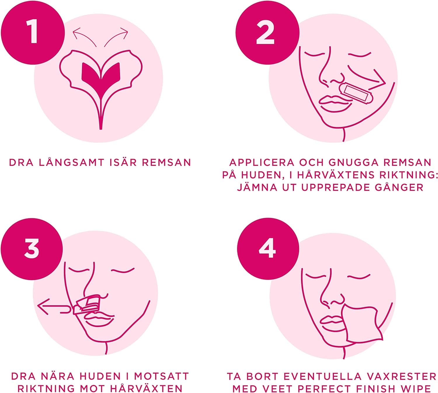 Veet Pure Wax Strips Ansikte Känslig Hud 20 st 2