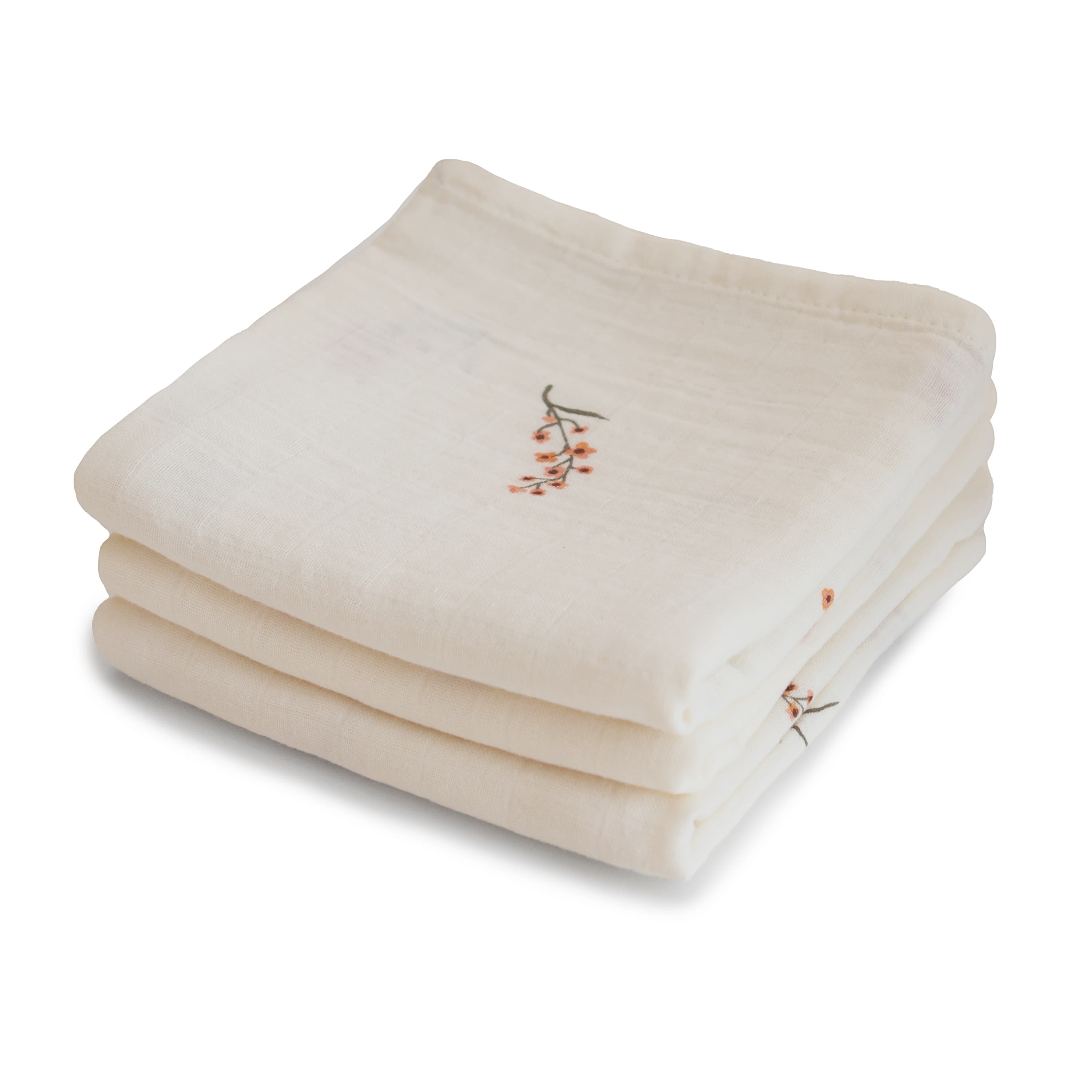 MUSHIE Muslindukar Flowers 3-pack