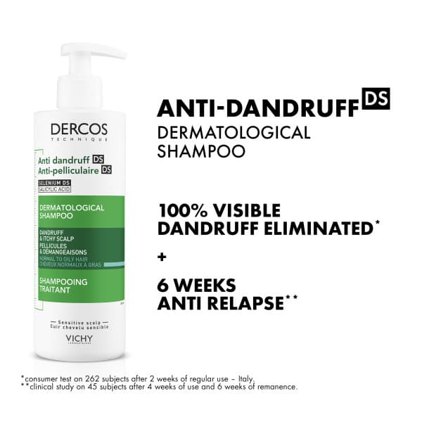 Vichy Dercos Technique Anti-Dandruff Schampo for Normal and Oily Hair 390 ml 3