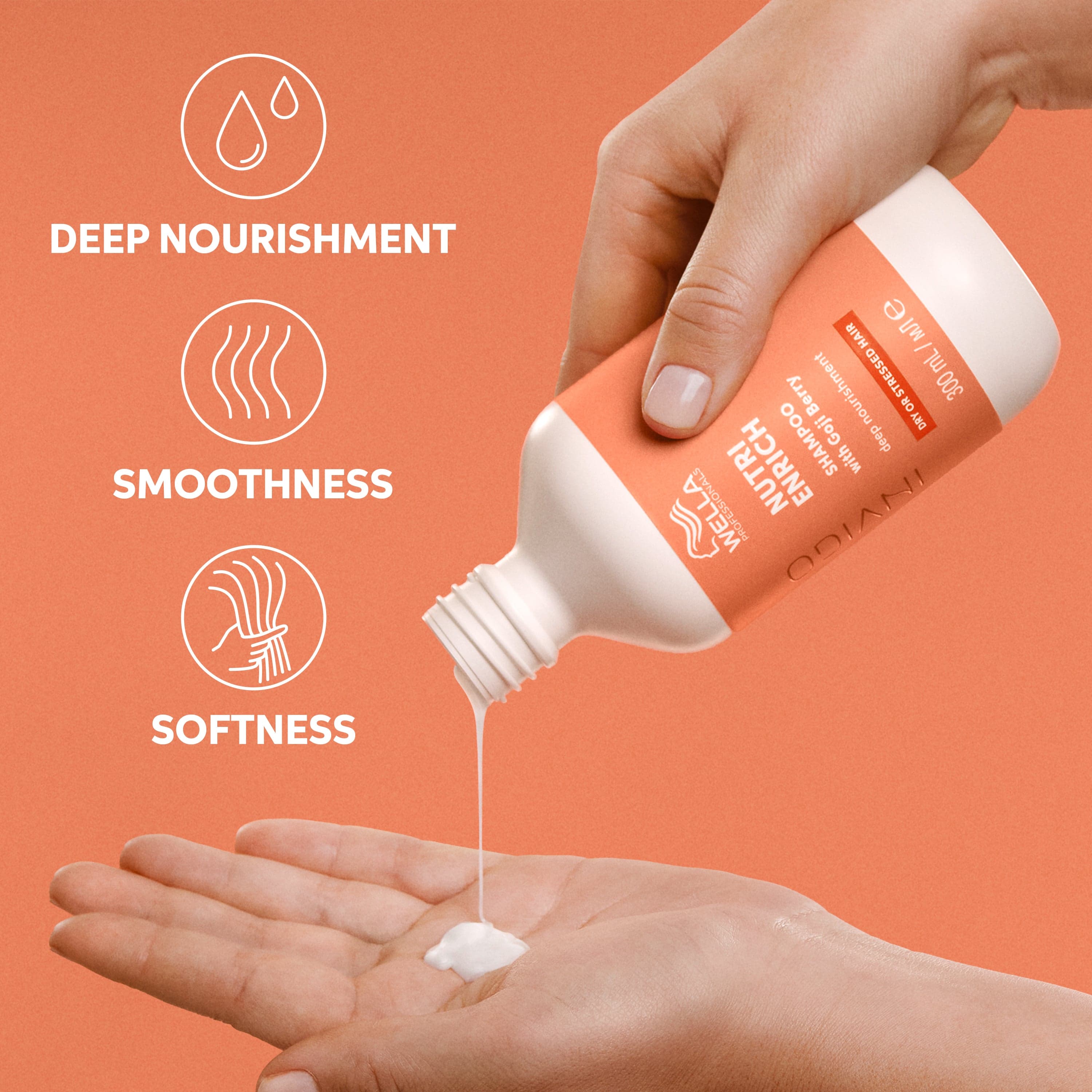 Wella Professionals Invigo Nutri Enrich Schampo Dry Hair 300 ml - produktbild 2