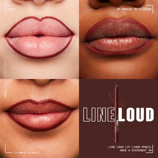 NYX Professional Makeup Line Loud Lip Pencil 34 Make A Statement 1,2 g - produktbild 5
