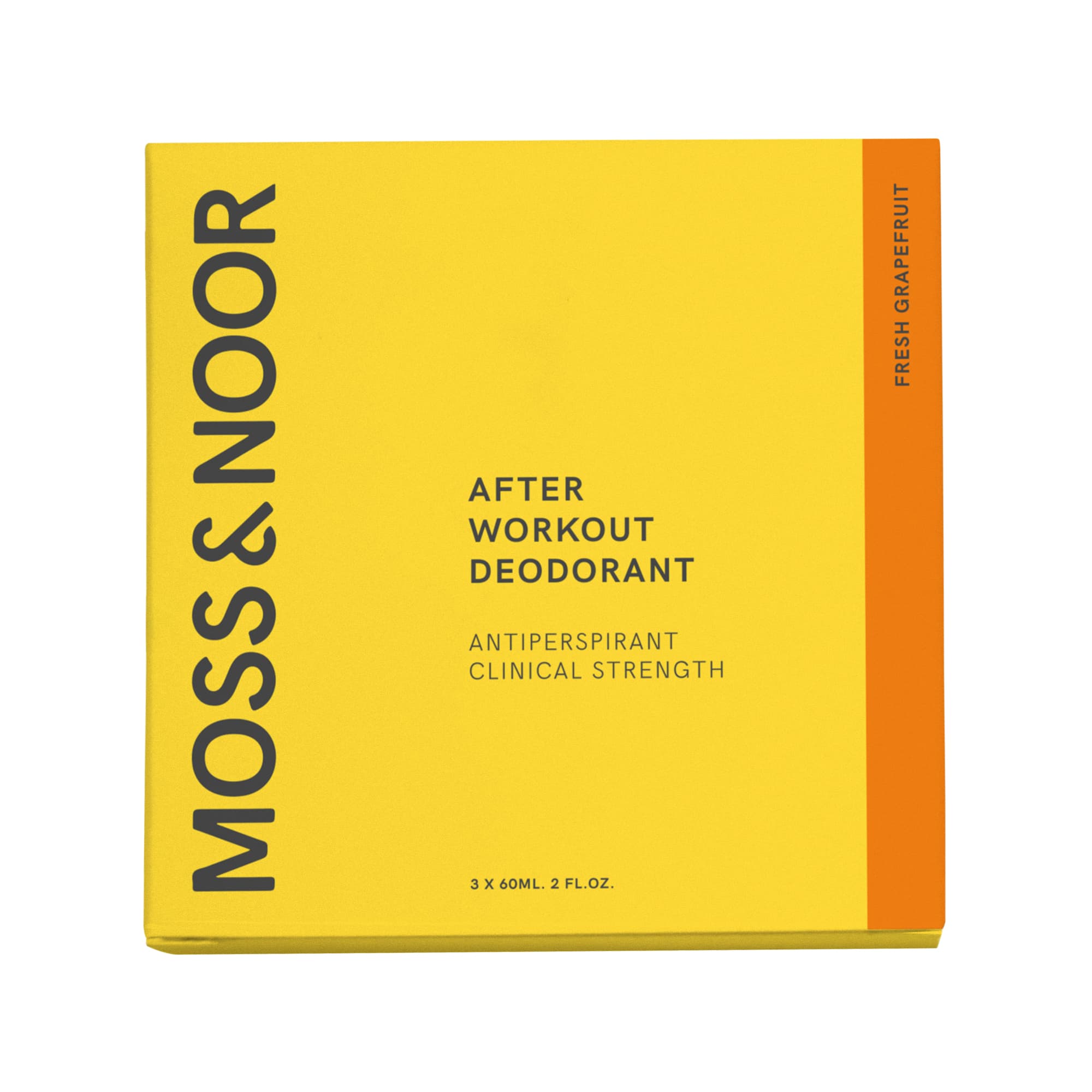 Moss & Noor After Workout Deodorant Fresh Grapefruit 3-pack 2