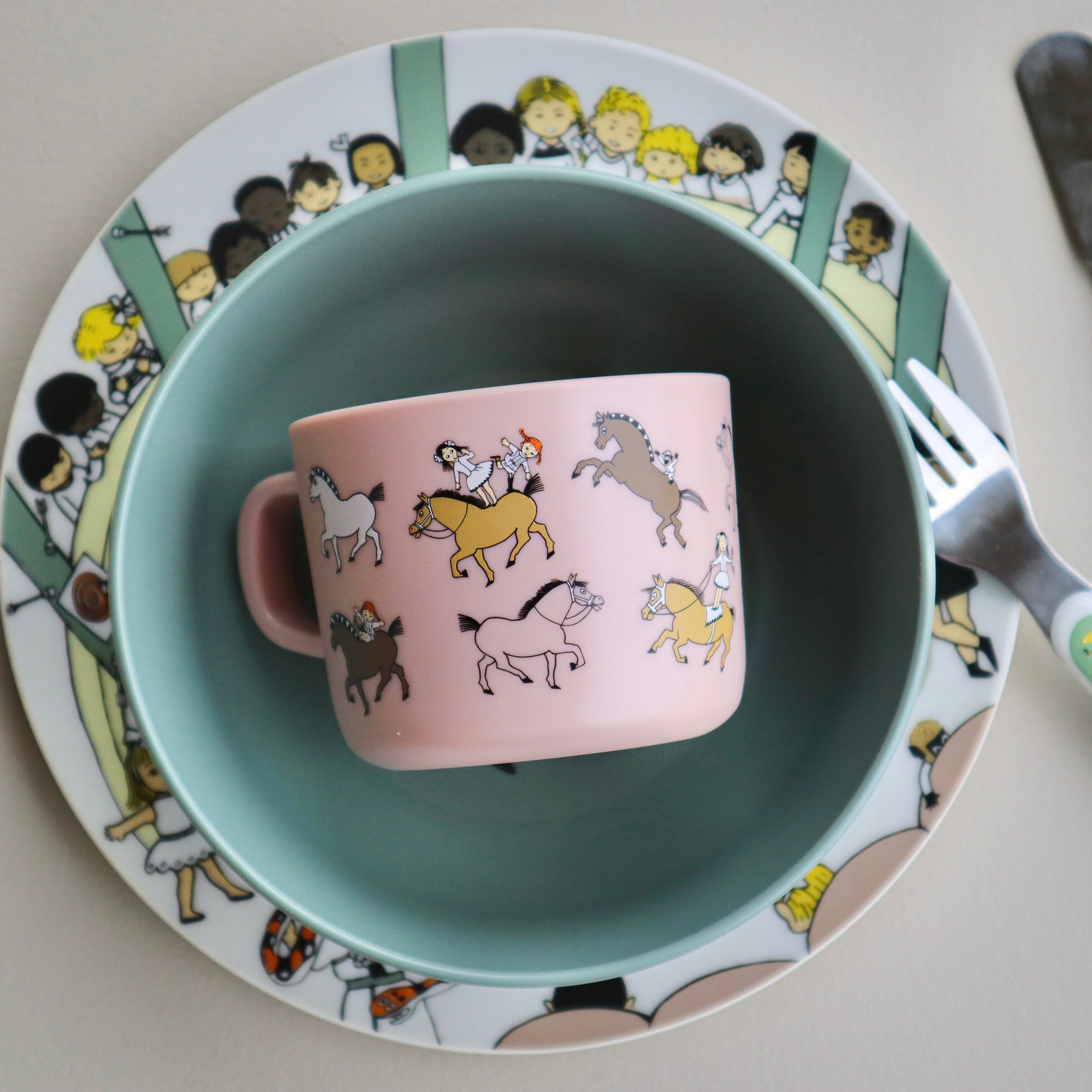 Rätt Start Pippi Cirkus Mugg med handtag Rosa - produktbild 2