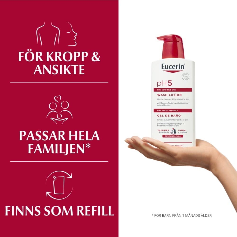 Eucerin pH5 Washlotion parfymerad 400 ml - produktbild 4