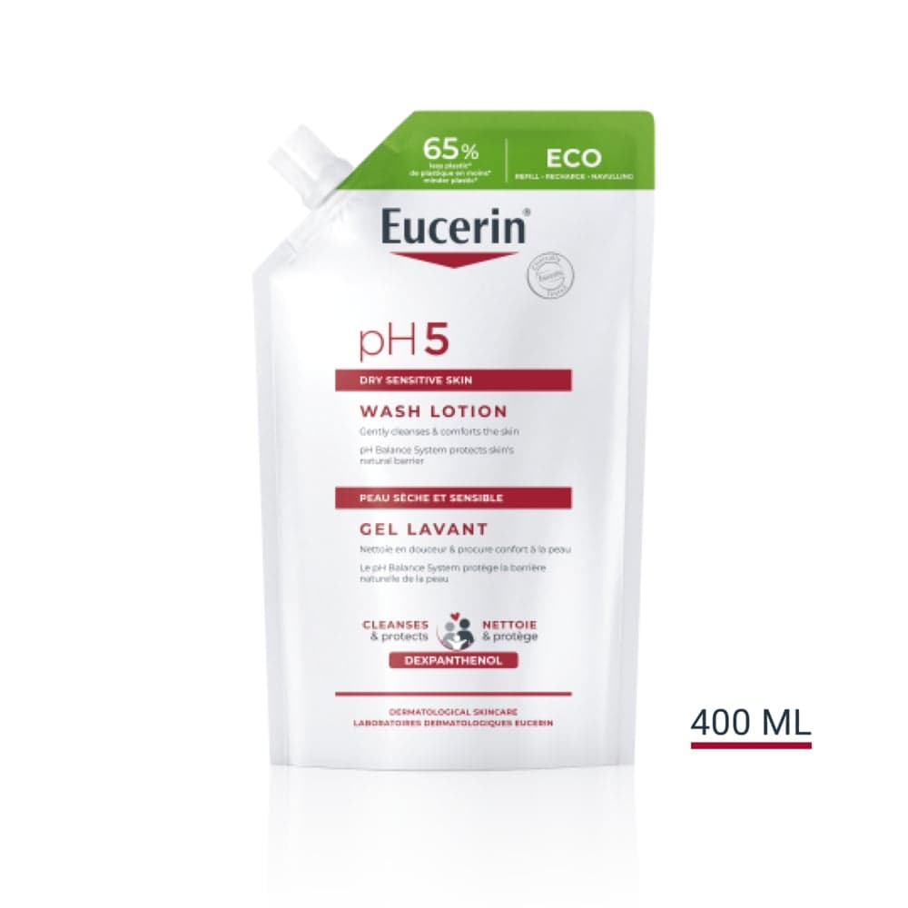 Eucerin pH5 Washlotion Parfymerad refill 400 ml - produktbild 2