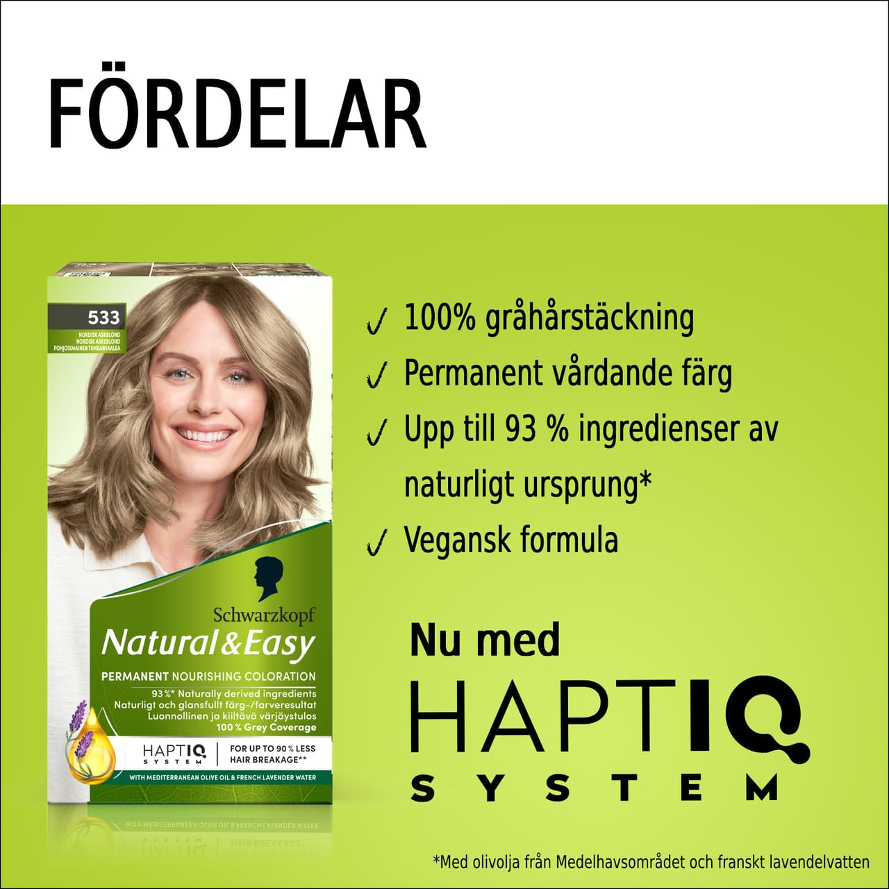 Schwarzkopf Natural & Easy Hårfärg 533 Nordisk Askblond 2