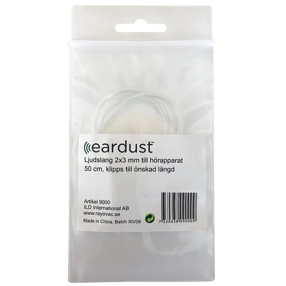 Eardust Ljudslang 2 x 3 mm till Hörapparat 50 cm