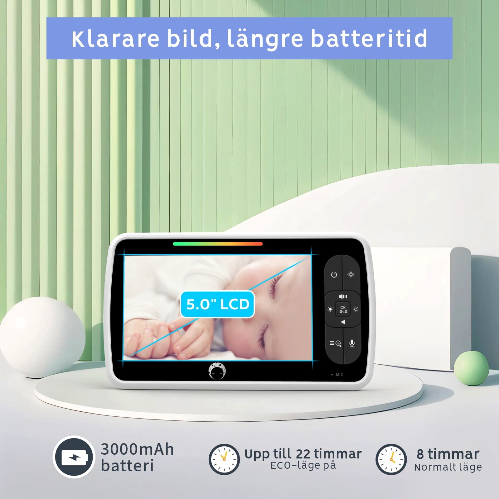 Luna Bambini Baby Prestige med 5" färgskärm 4
