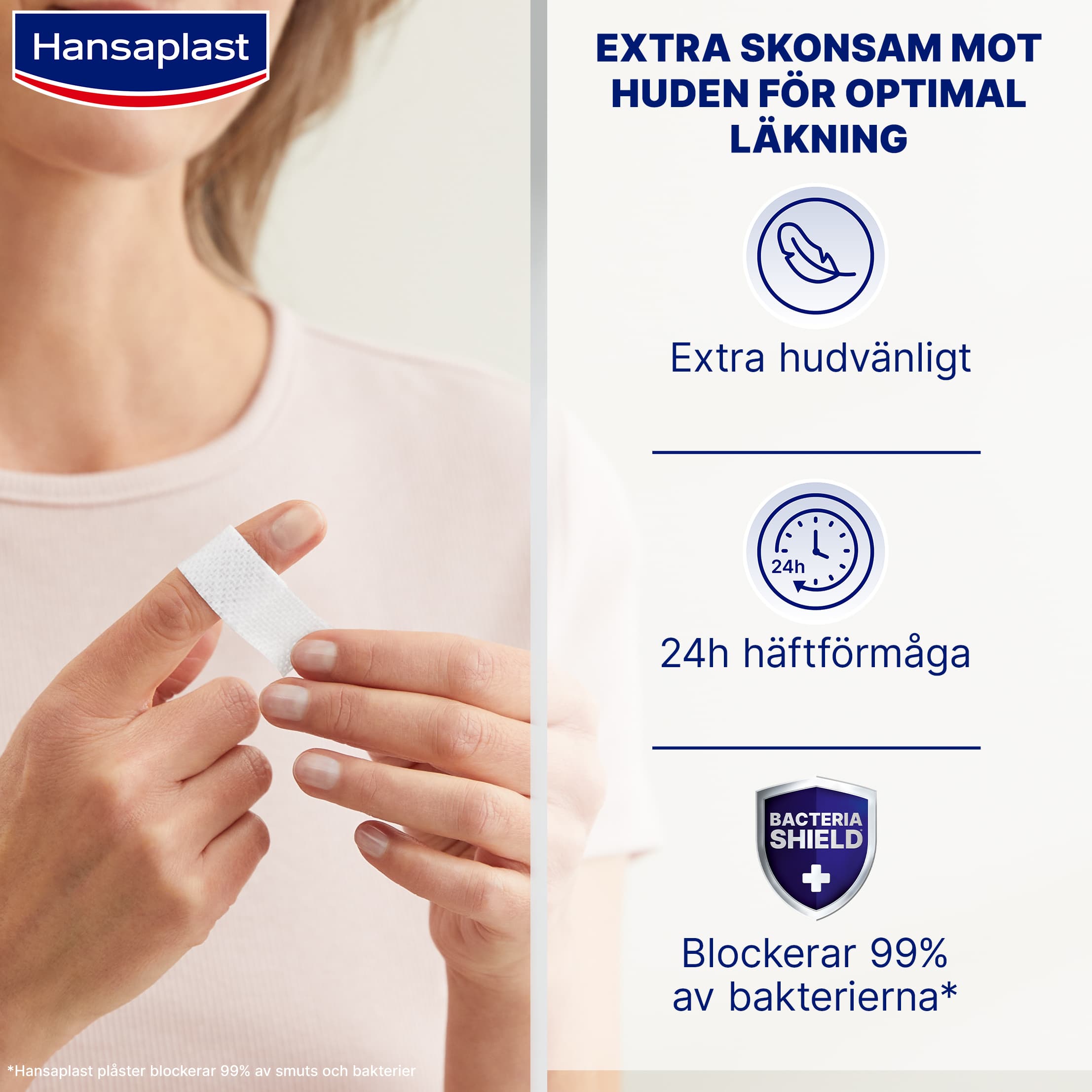 Hansaplast Sensitive 1 m x 6 cm - produktbild 2