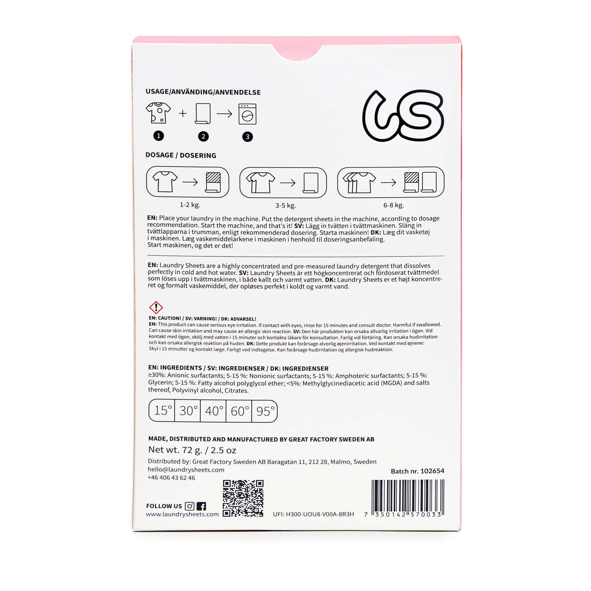 Laundry Sheets Fragrance Free 30-pack 4
