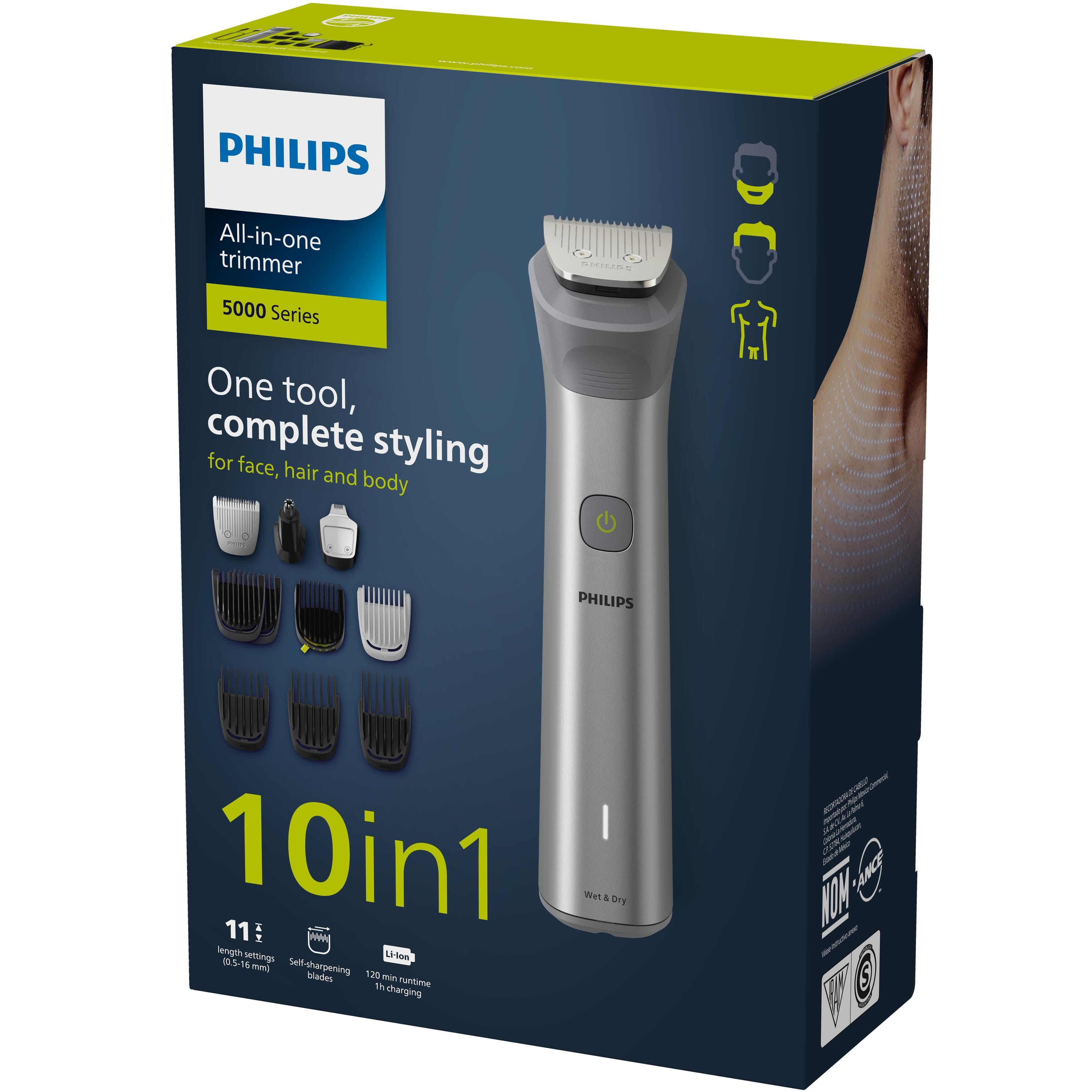Philips Multigroom All-in-One Trimmer 10-i-1: Ansikte, Huvud & Kropp