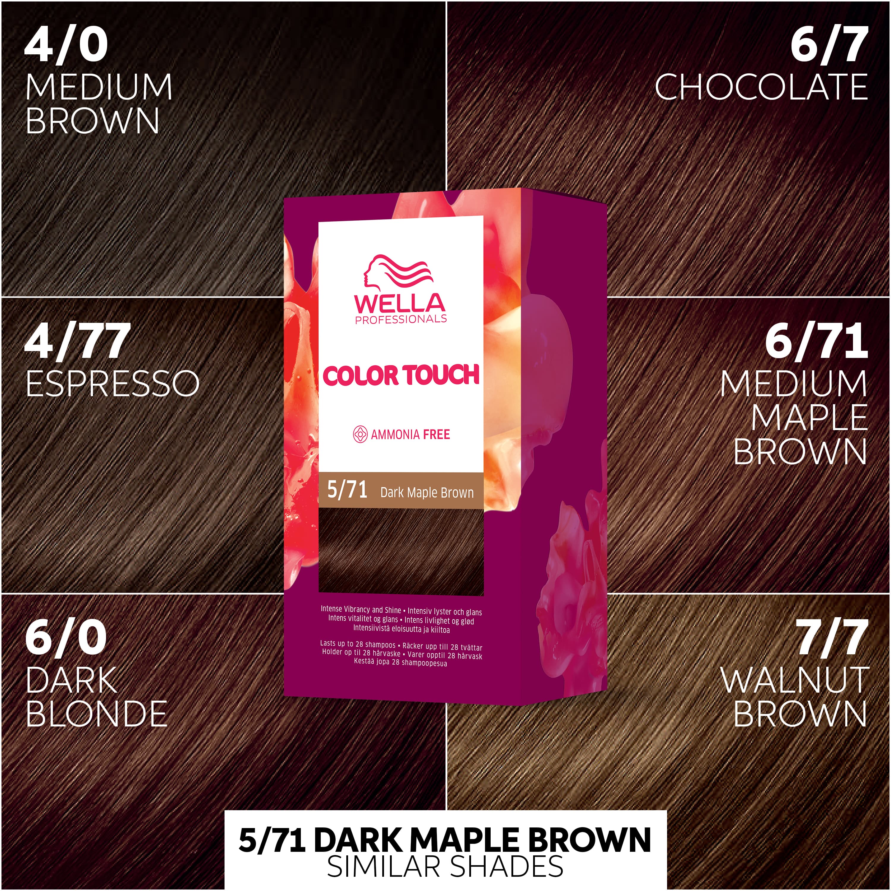 Wella Color Touch Deep Brown Dark Maple Brown 5/71 130 ml - produktbild 3