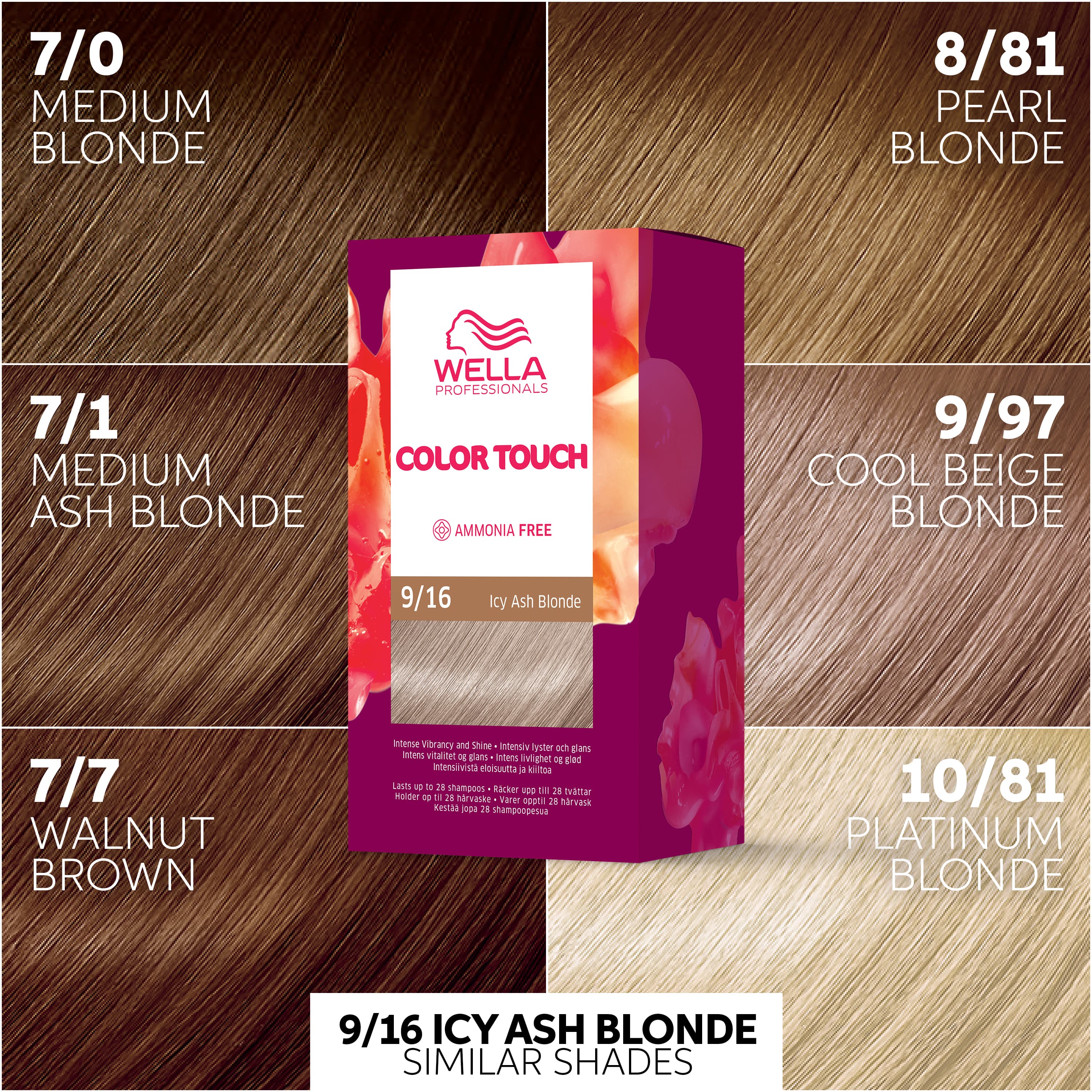 Wella Color Touch Pure Naturals Icy Ash Blonde 9/16 130 ml - produktbild 3
