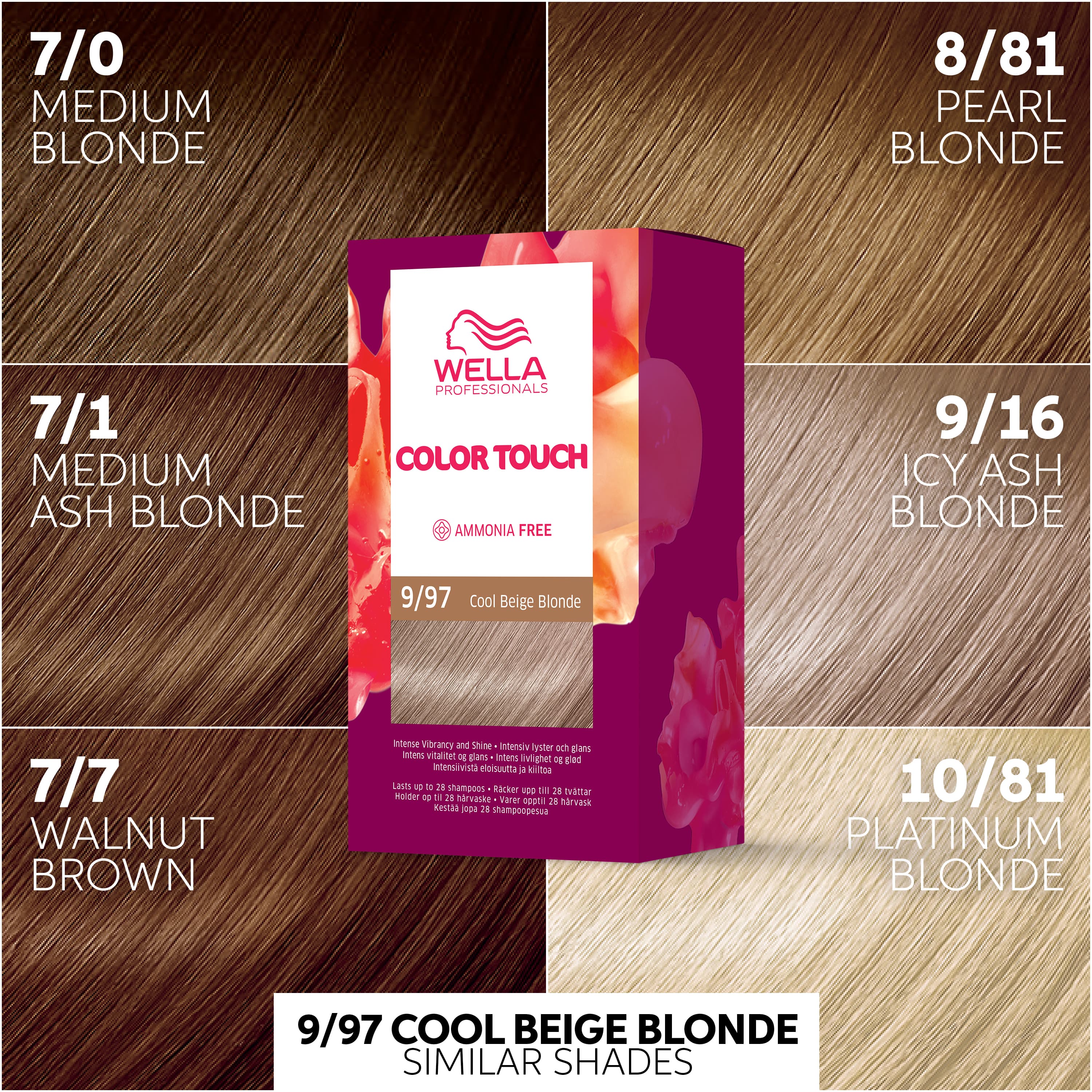 Wella Color Touch Rich Natural Cool Beige Blonde 9/97 130 ml - produktbild 3