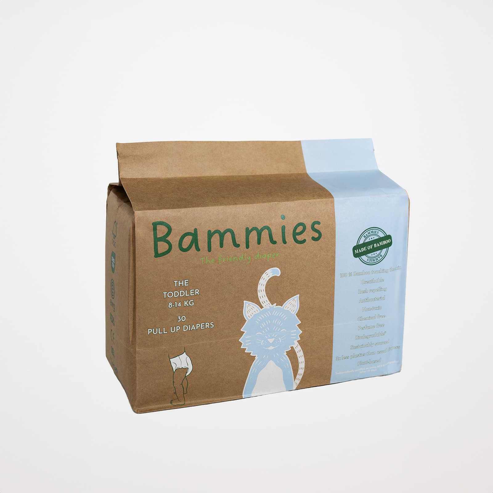 Bammies Bambubyxblöjor The Toddler 8-14 kg 30 St
