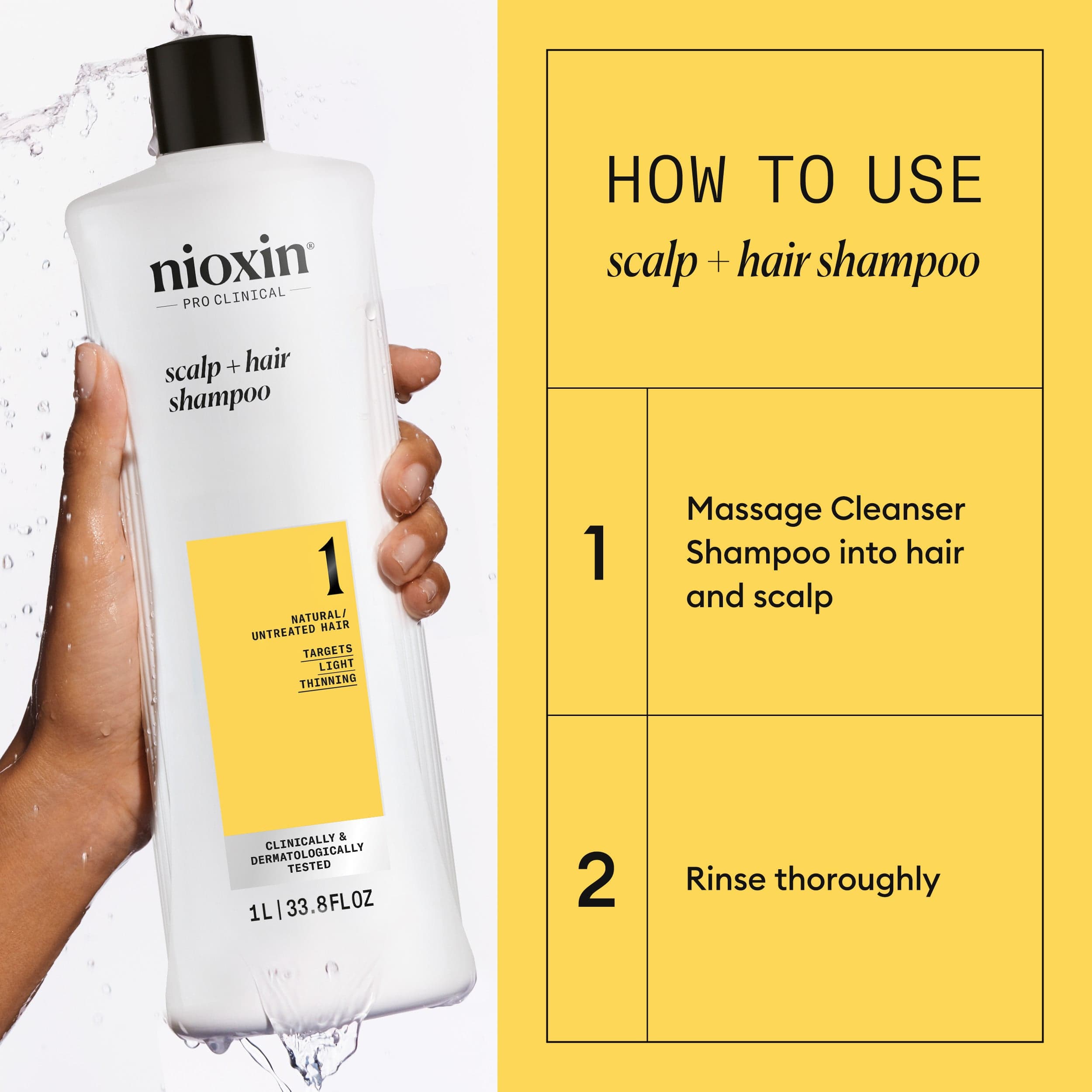 Nioxin System 1 Shampoo 1000 ml - produktbild 3