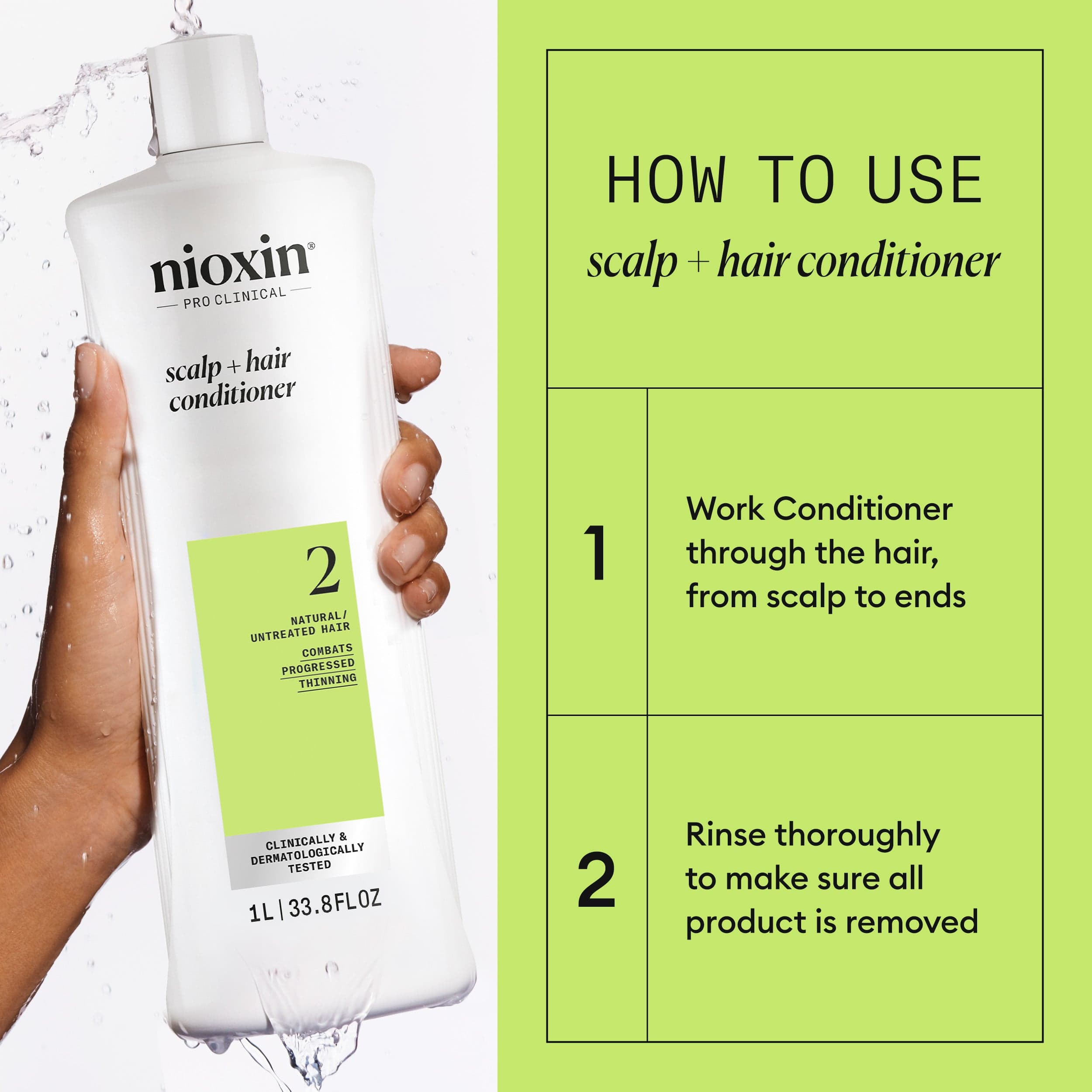 Nioxin System 2 Conditioner 1000 ml - produktbild 3