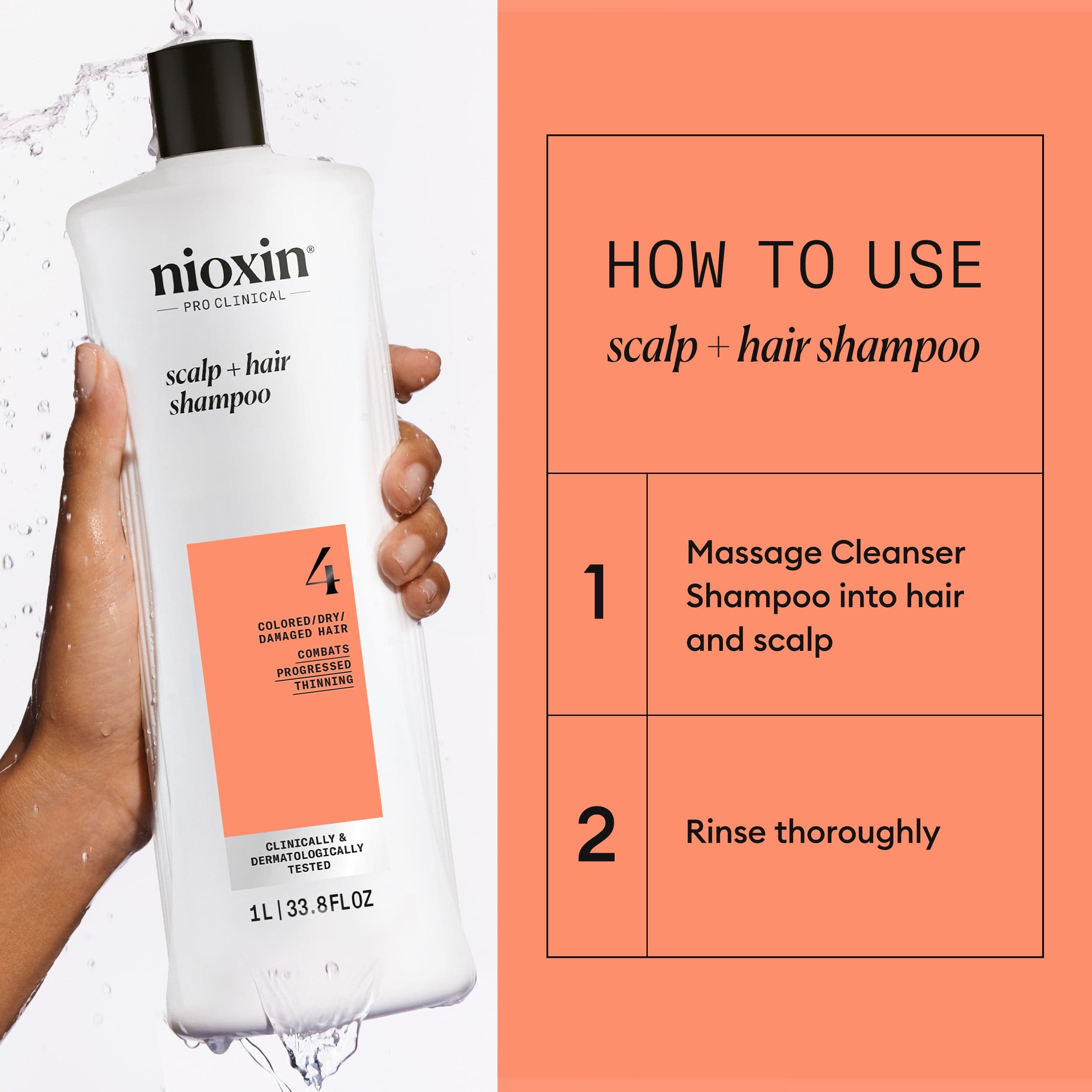 Nioxin System 4 Shampoo 1000 ml - produktbild 3