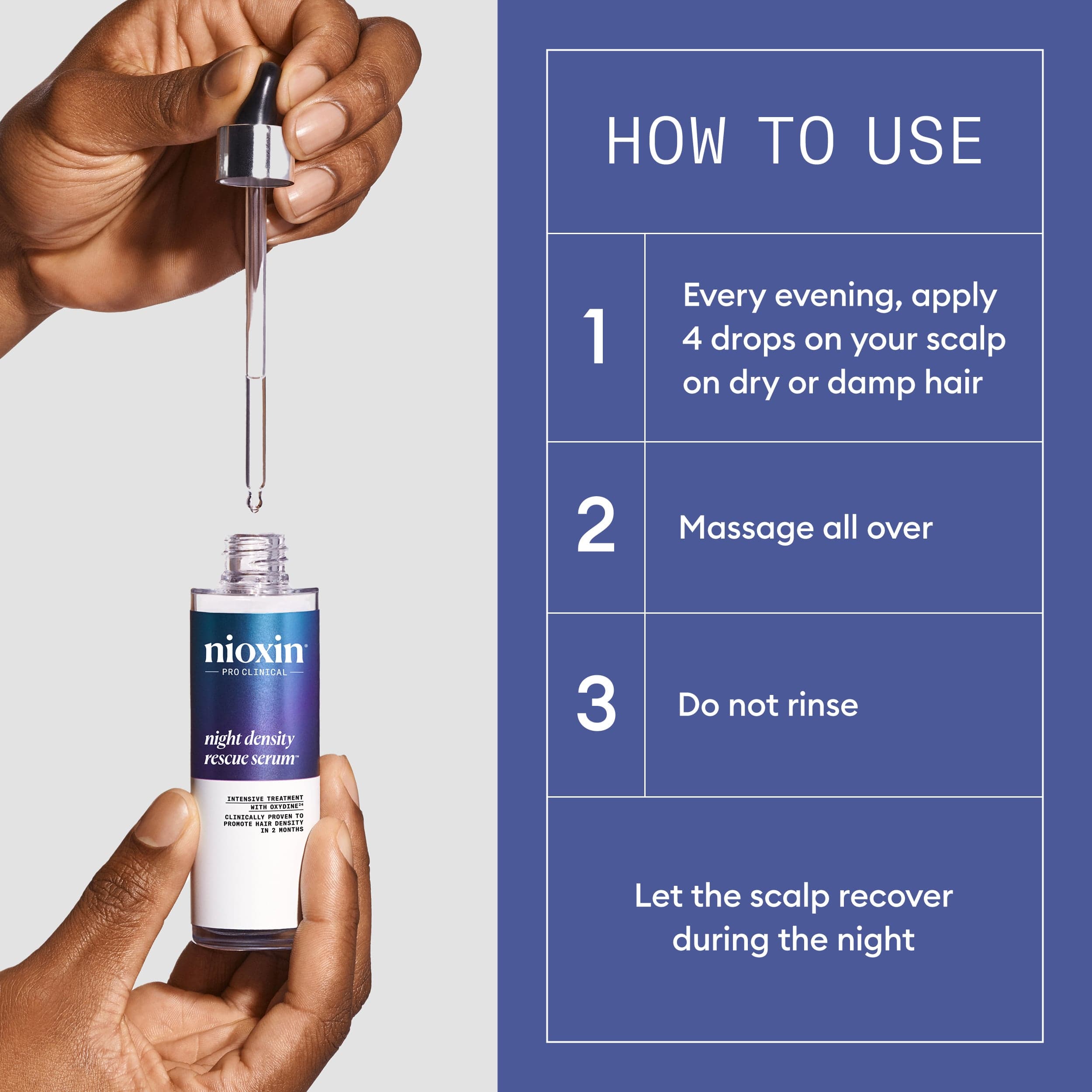 Nioxin Night Density Rescue Serum 70 ml - produktbild 3
