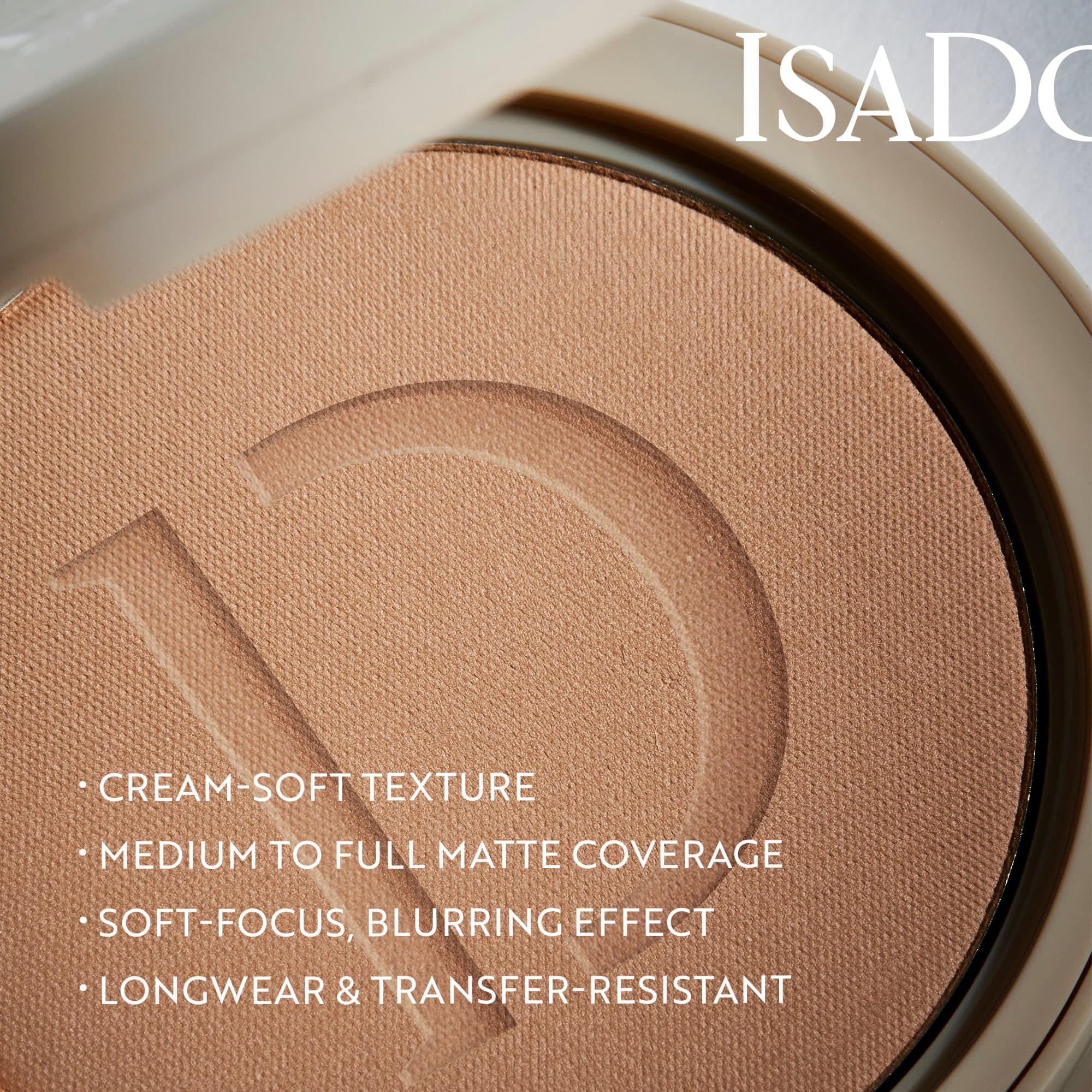 IsaDora The No Compromise Matte Longwear Powder 68 Neutral Almond 7 g - produktbild 4
