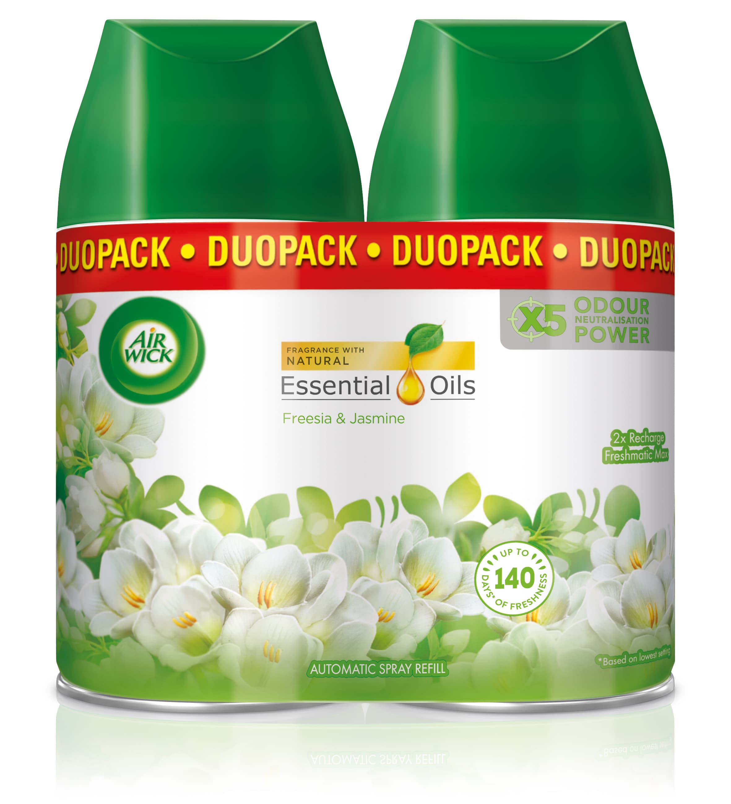 Air Wick Freshmatic Doftspridare Refill Duopack Freesia & Jasmine 2x250 ml