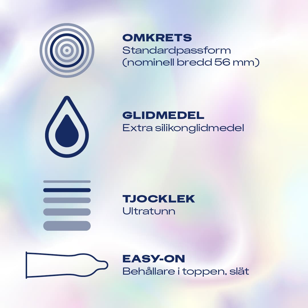 Durex Invisible Extra Lube Kondomer 8 st 2