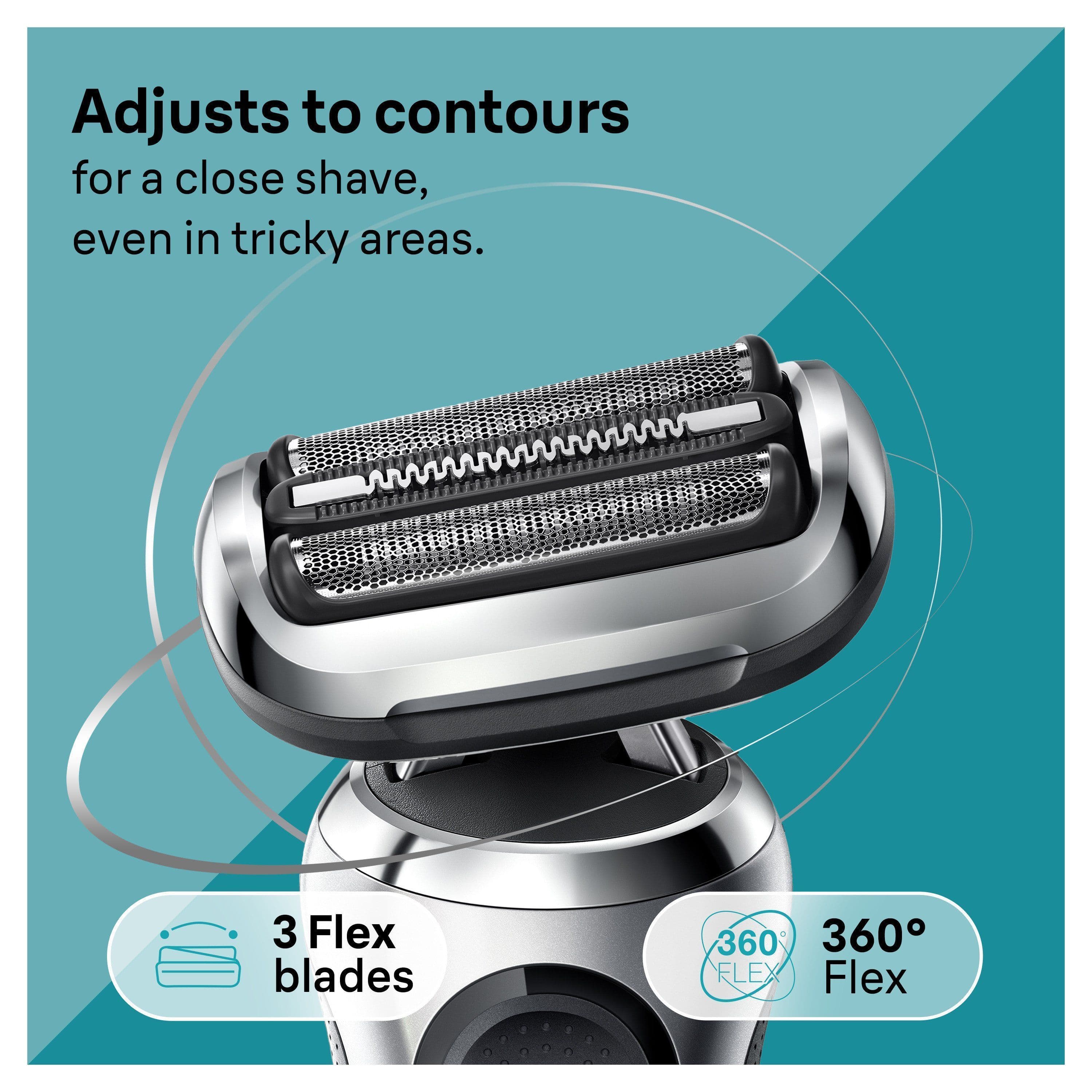 Braun Series 7 71-S7200cc Rakapparat med Precisionstrimmer Smartcare-Center Silver 4