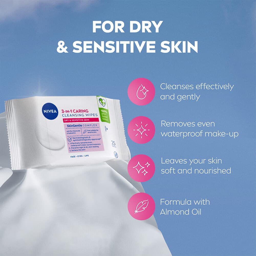 NIVEA Ansiktsservetter Gentle Cleansing Wipes 25 st - produktbild 3