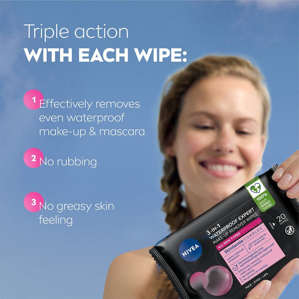 NIVEA MicellAIR Expert Makeup Remover Wipes 20 st - produktbild 2