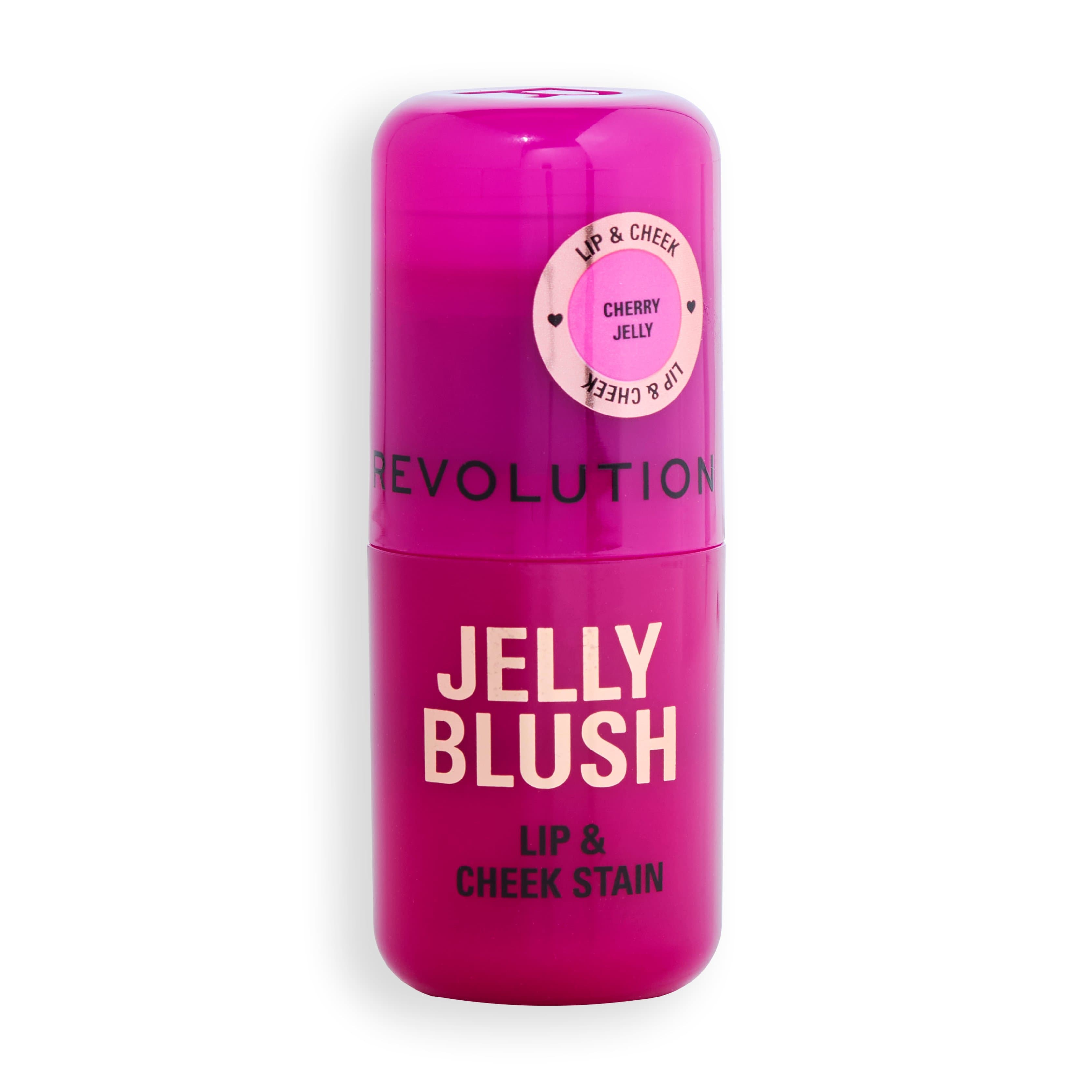 Revolution Jelly Blush Stick Lip and Cheek Stain Cherry Red 5,5 g - produktbild 2