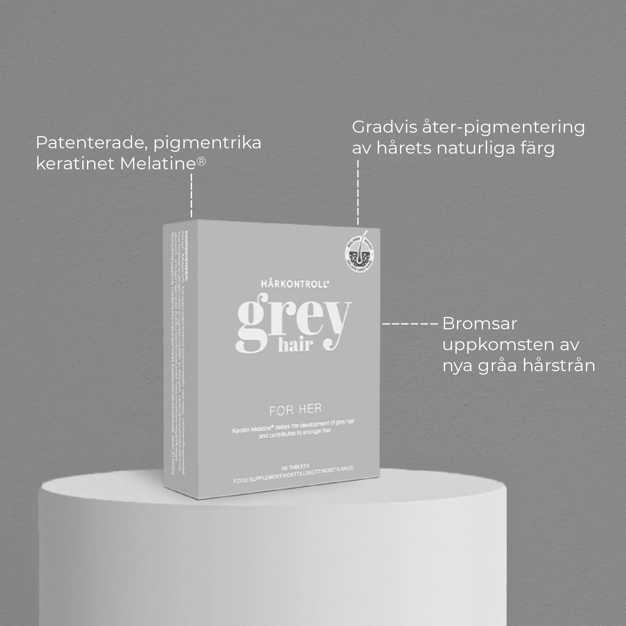 Hårkontroll Grey Hair For Her 60 tabletter 2