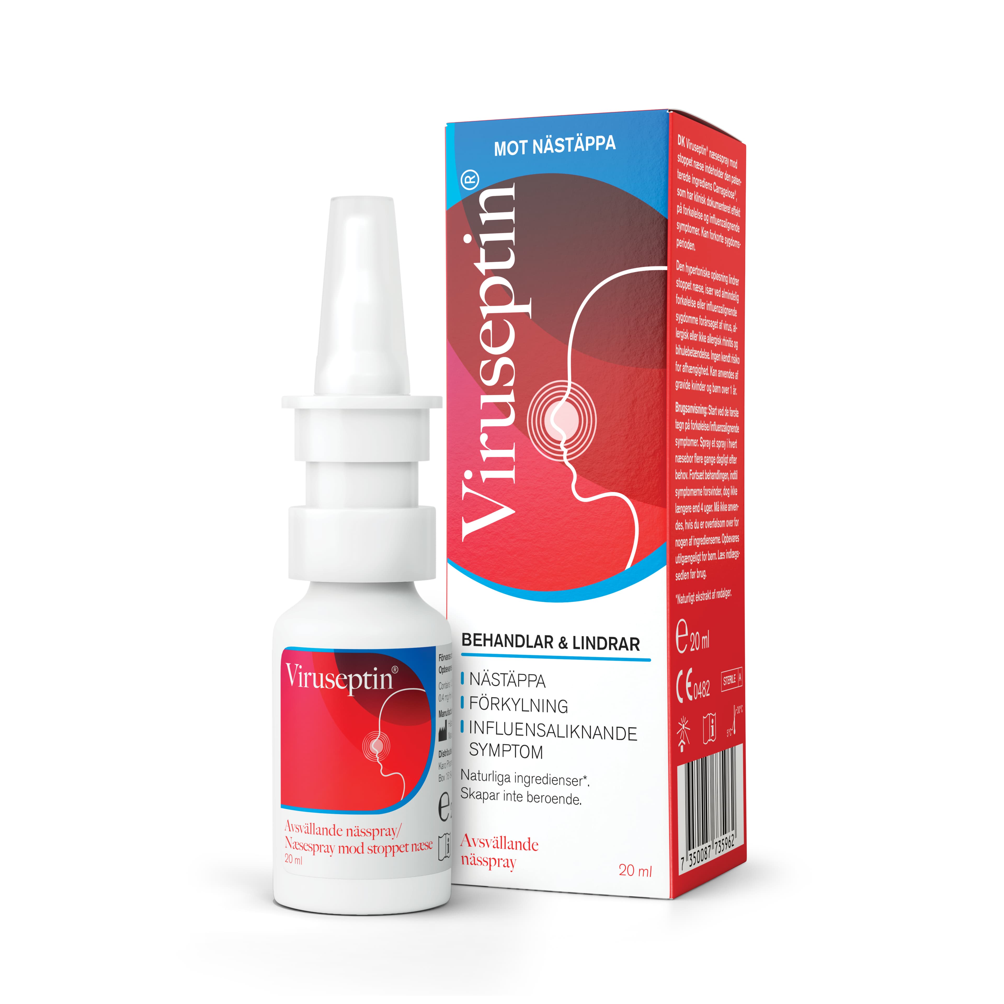 Viruseptin Avsvällande Nässpray mot Nästäppa 20 ml