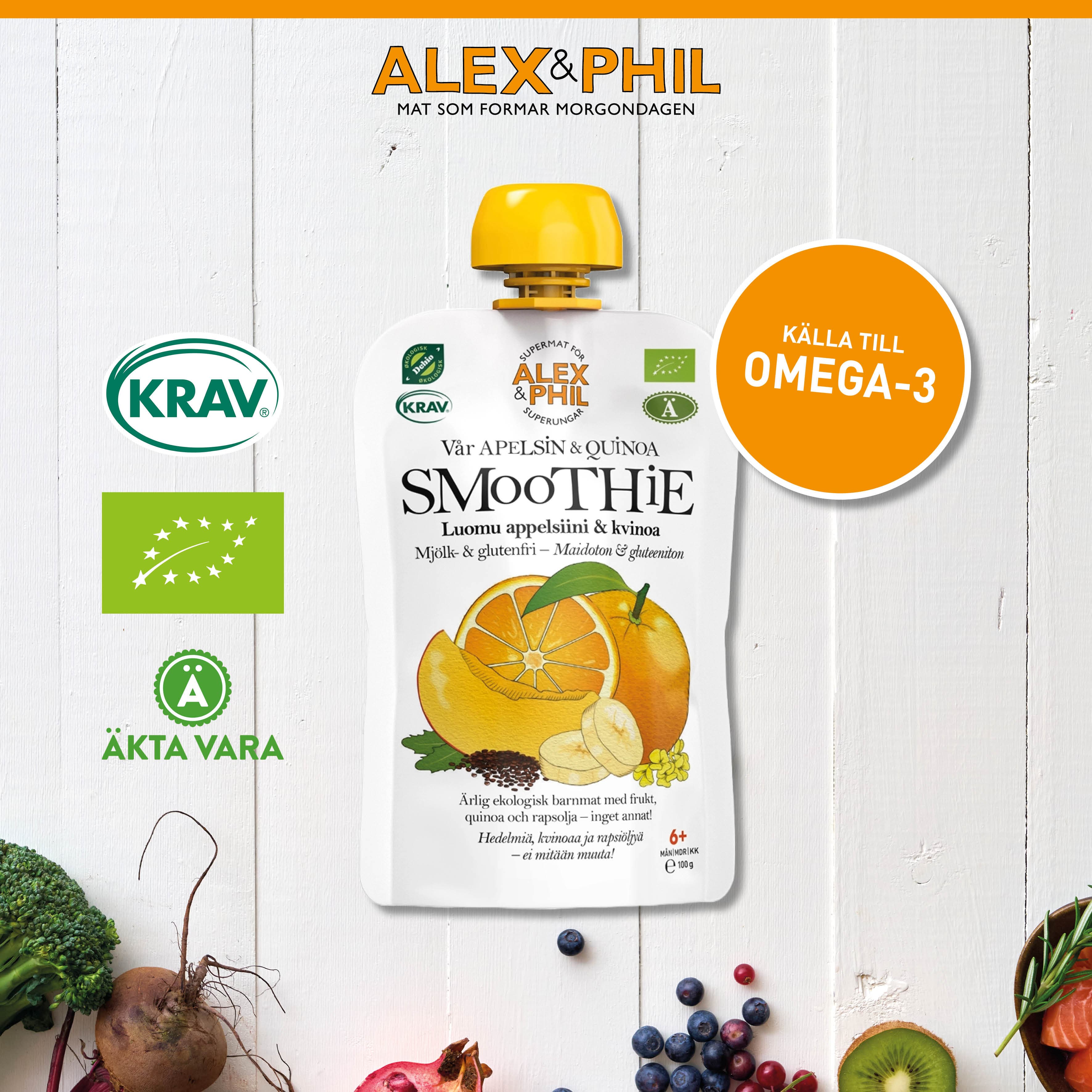 Alex&Phil Apelsin & quinoasmoothie 5 x 100 g 2