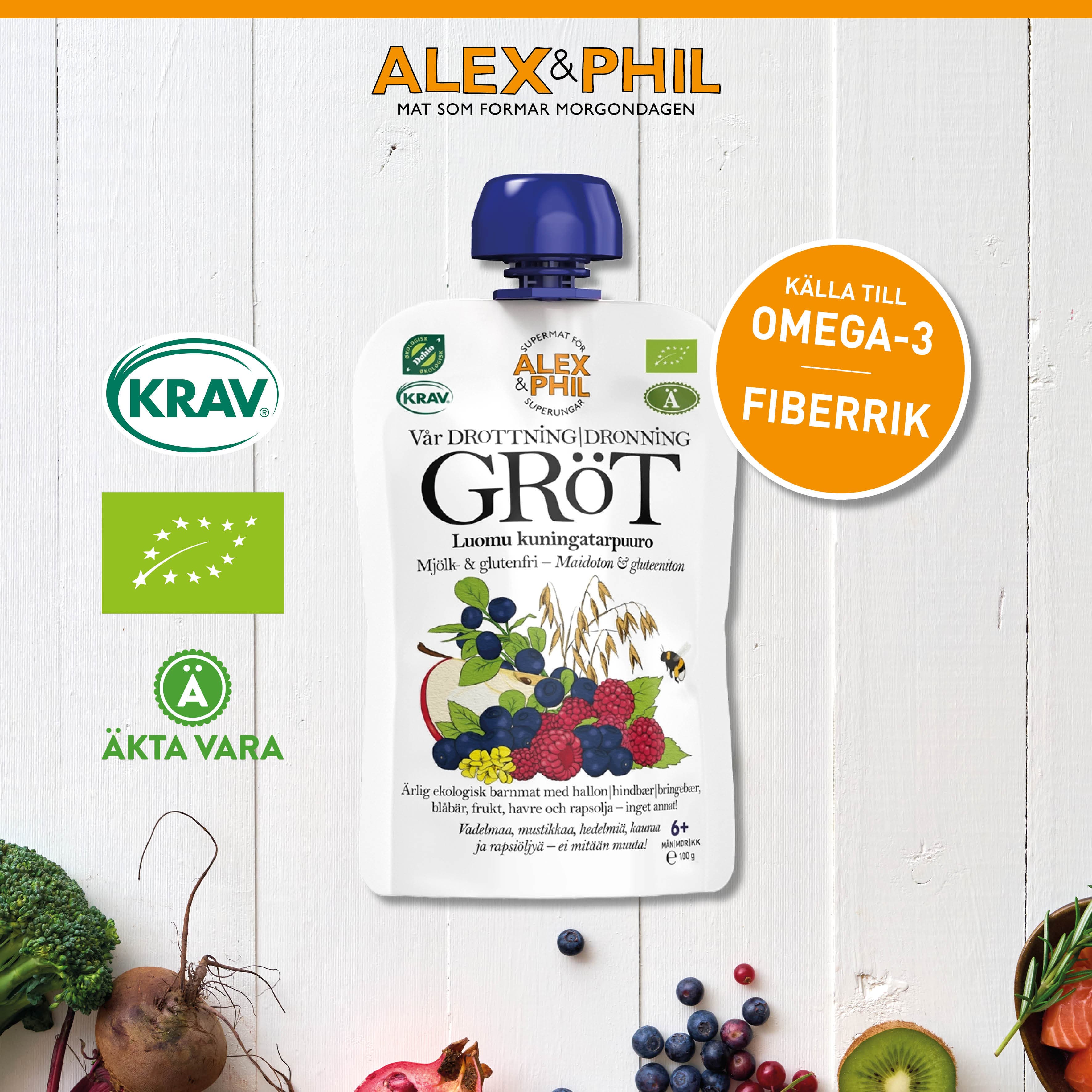Alex&Phil Drottninggröt 5 x 100 g 2