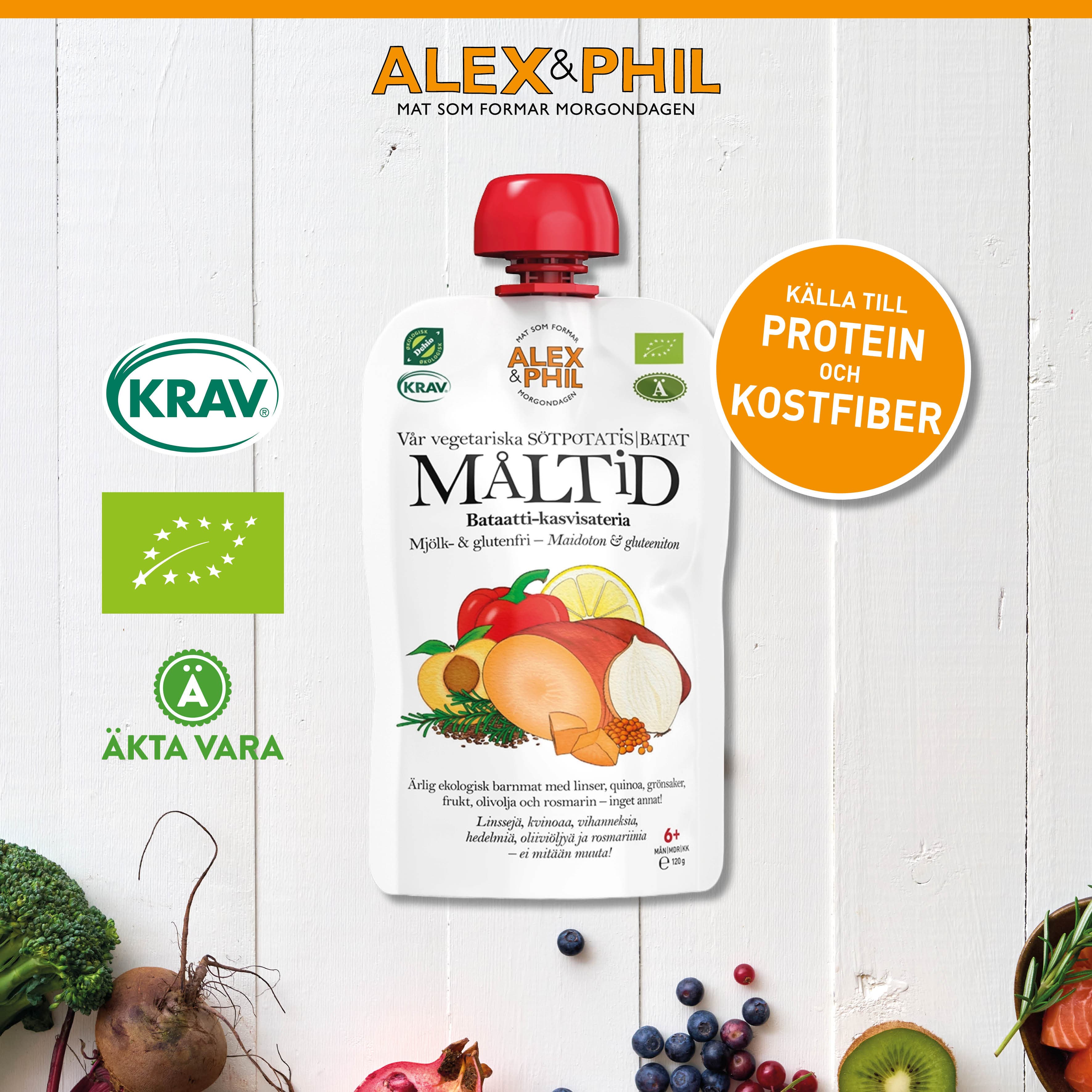 Alex&Phil Vegetarisk sötpotatismåltid 6 x 120 g 2