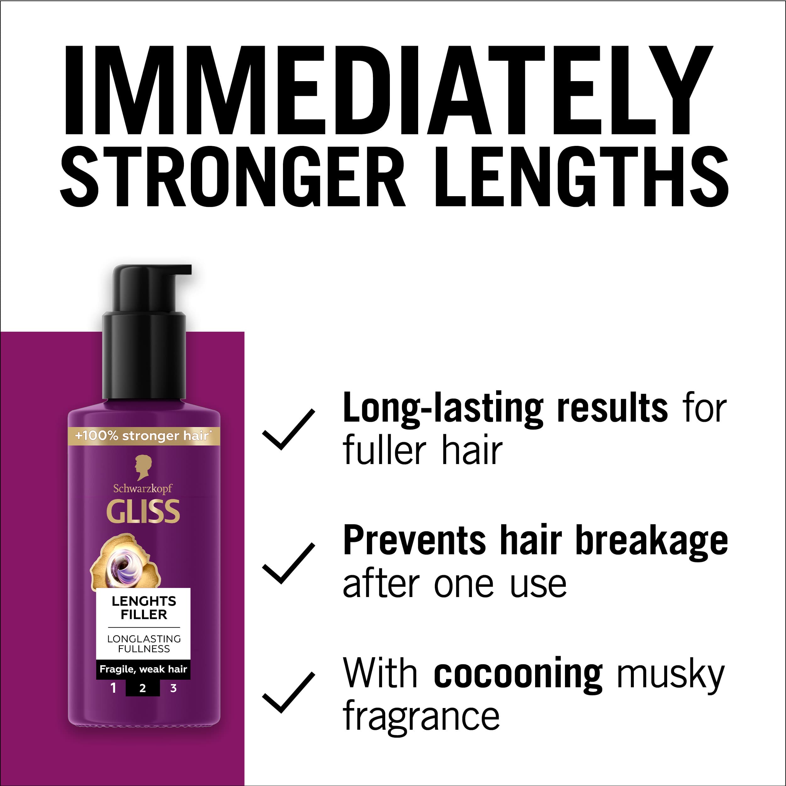 Schwarzkopf Gliss Full Hair Wonder Length Filler 100 ml 4
