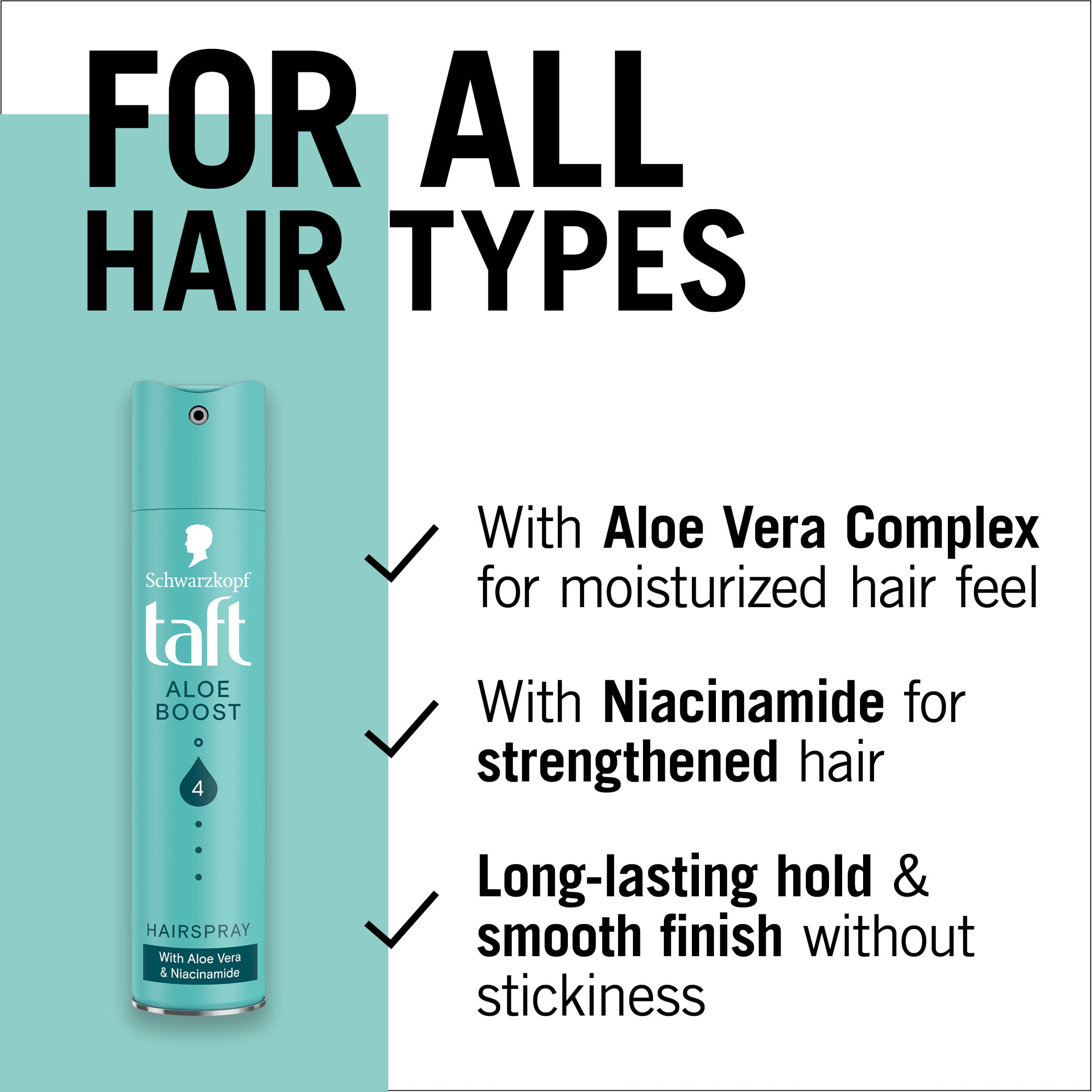 Schwarzkopf Taft Aloe Boost Hårspray 250 ml 3