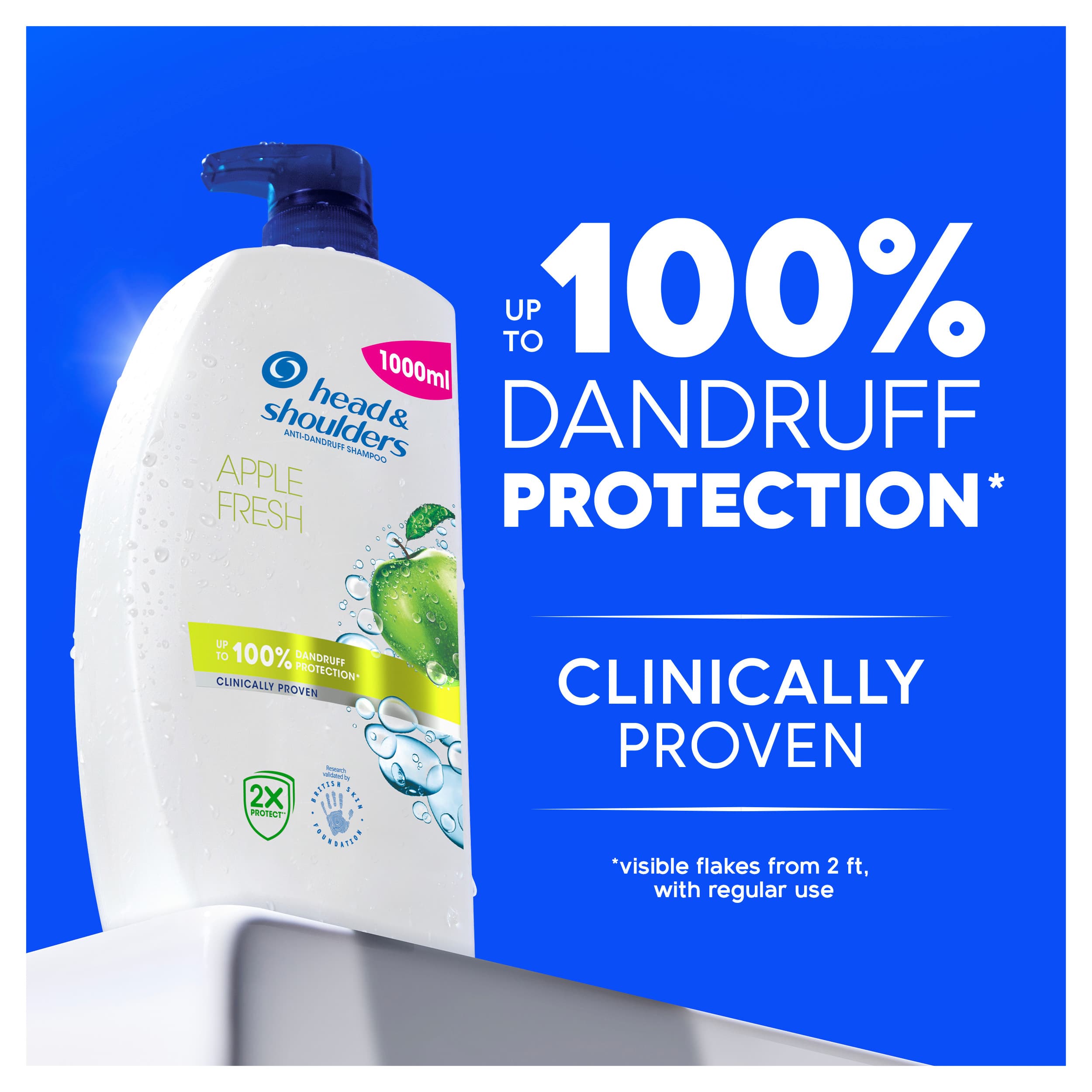 Head & Shoulders Apple Fresh Shampoo mot mjäll 1000 ml 2