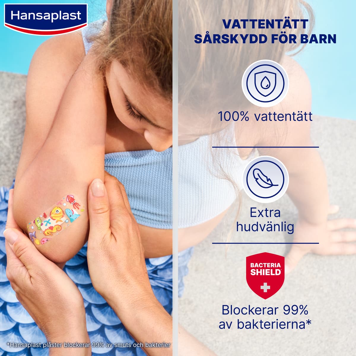 Hansaplast Aqua Protect Kids Plåster 20 st - produktbild 2
