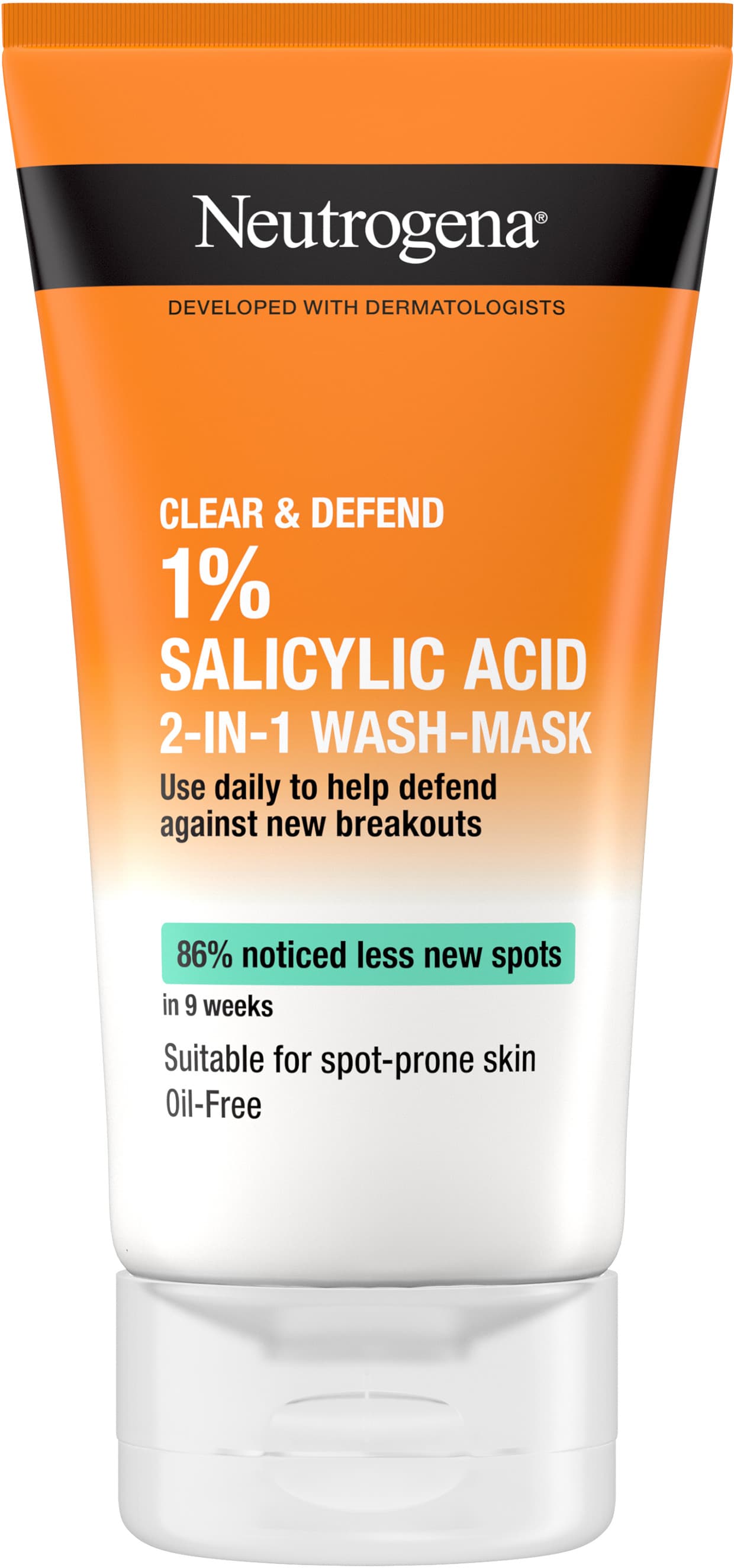 Neutrogena® Clear & Defend 1 % Salicylic Acid 2-in-1 Wash-Mask 150 ml 2