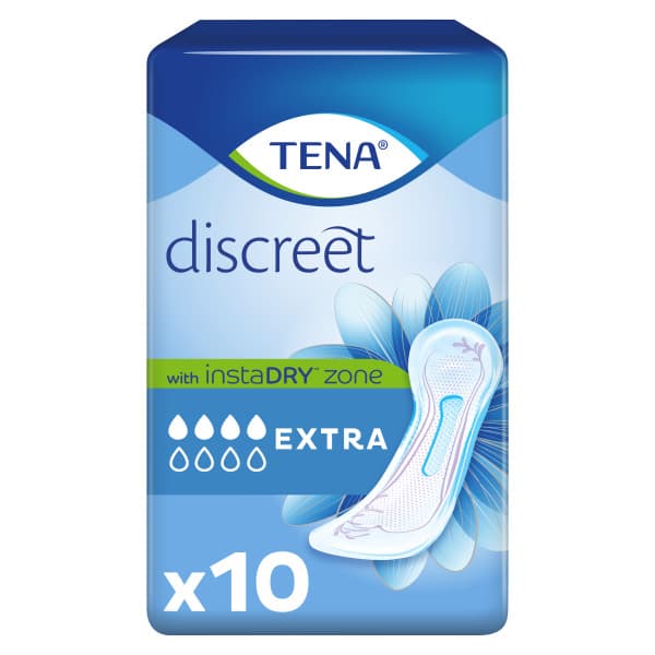 TENA Discreet Extra InstaDRY Inkontinensskydd 10 st