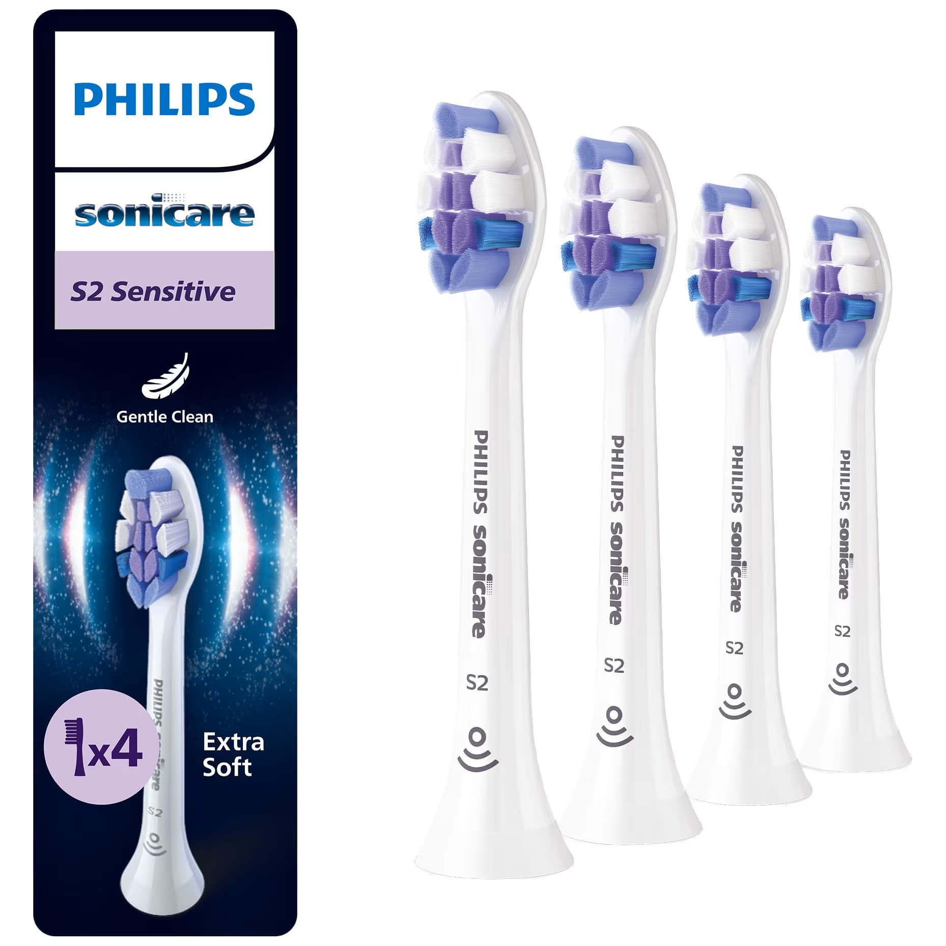 Philips Sonicare Borsthuvuden Sensitive Vit 4-pack