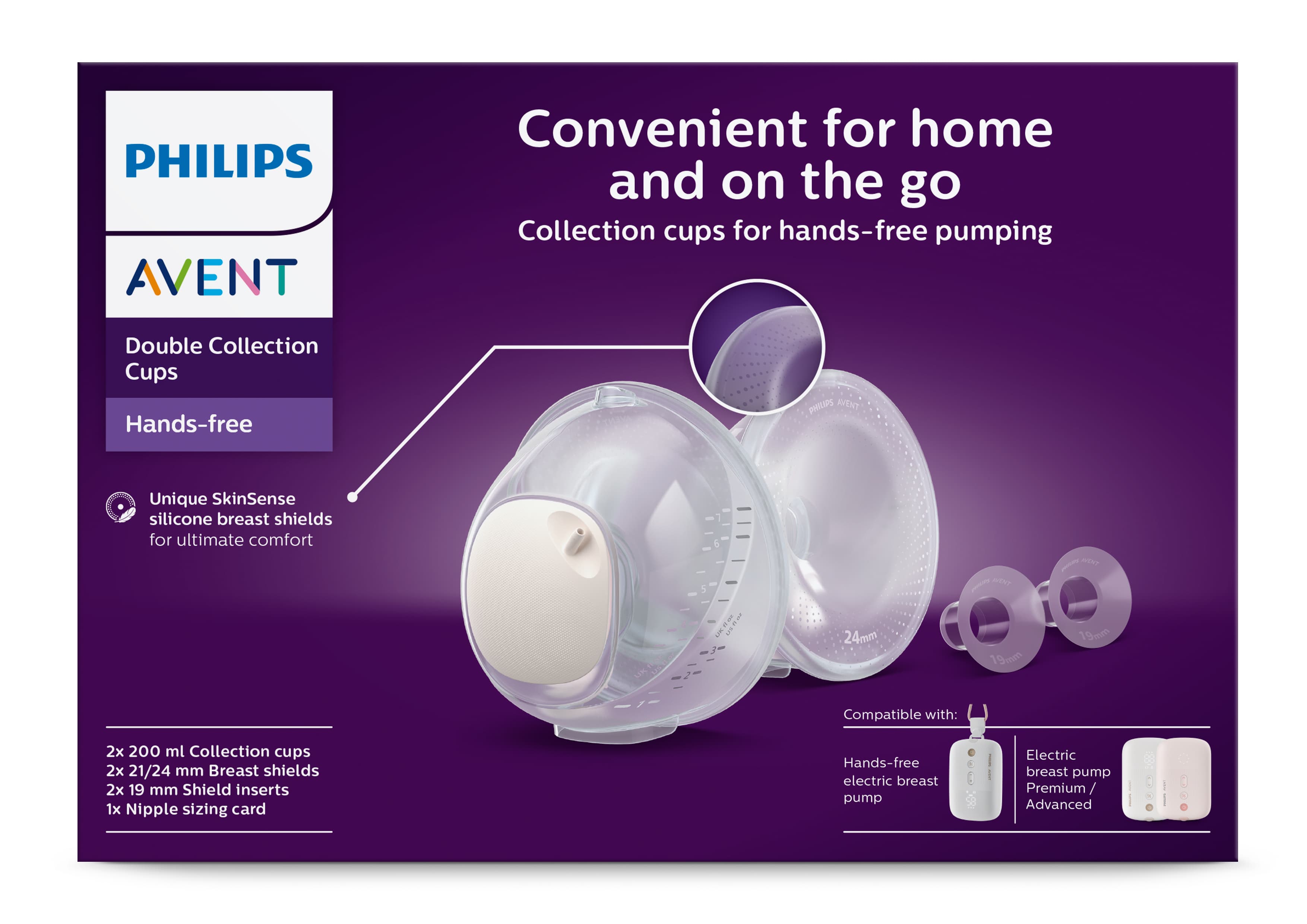 Philips Avent Dubbla Uppsamlingsbehållare Handsfree 2 st