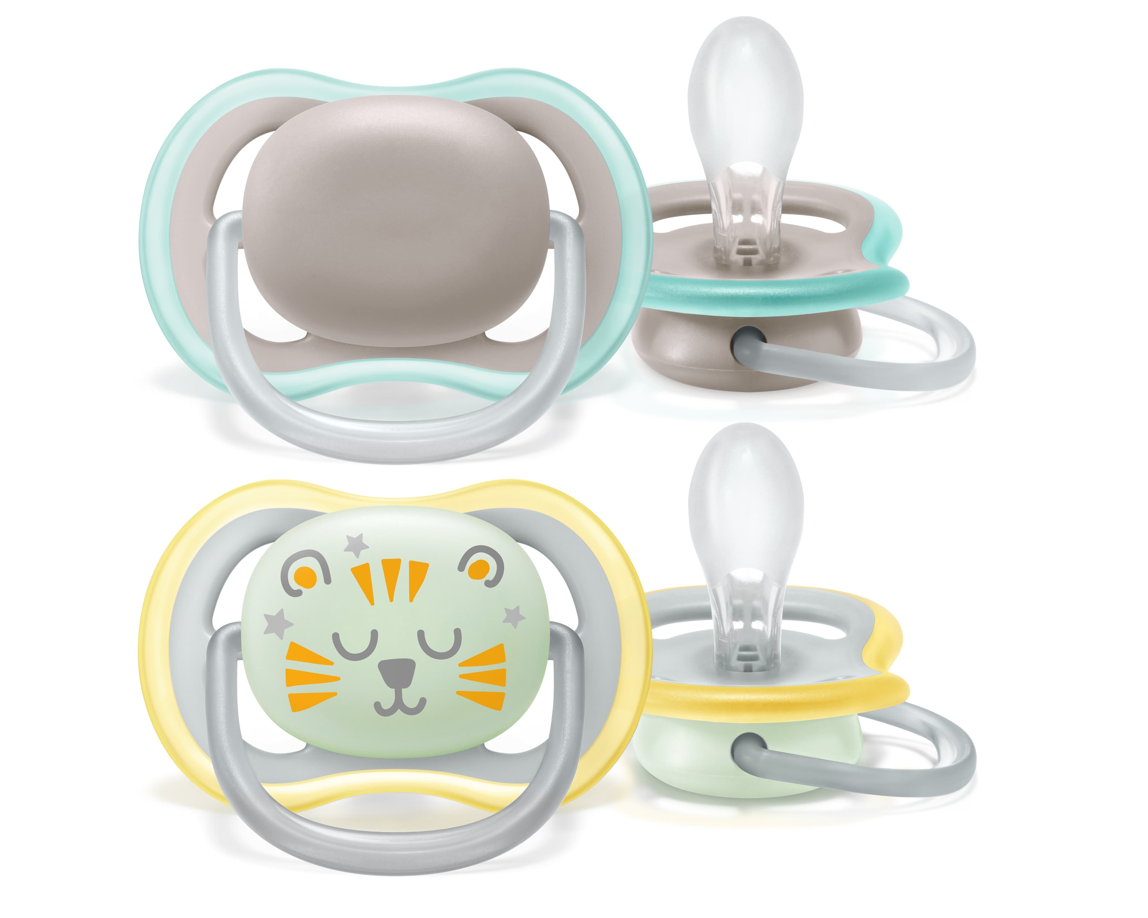 Philips Avent Napp Ultra Air Day and Night 18 mån+ Beige & Gul 2-pack